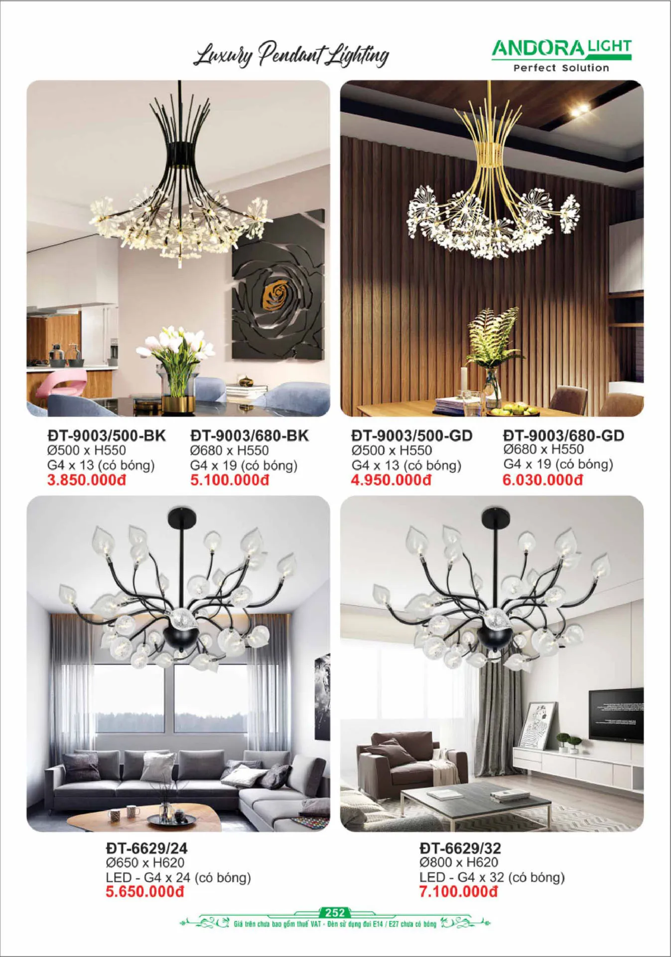 Catalogue Đèn Trang Trí ANDORA 2025 - Trang 253)