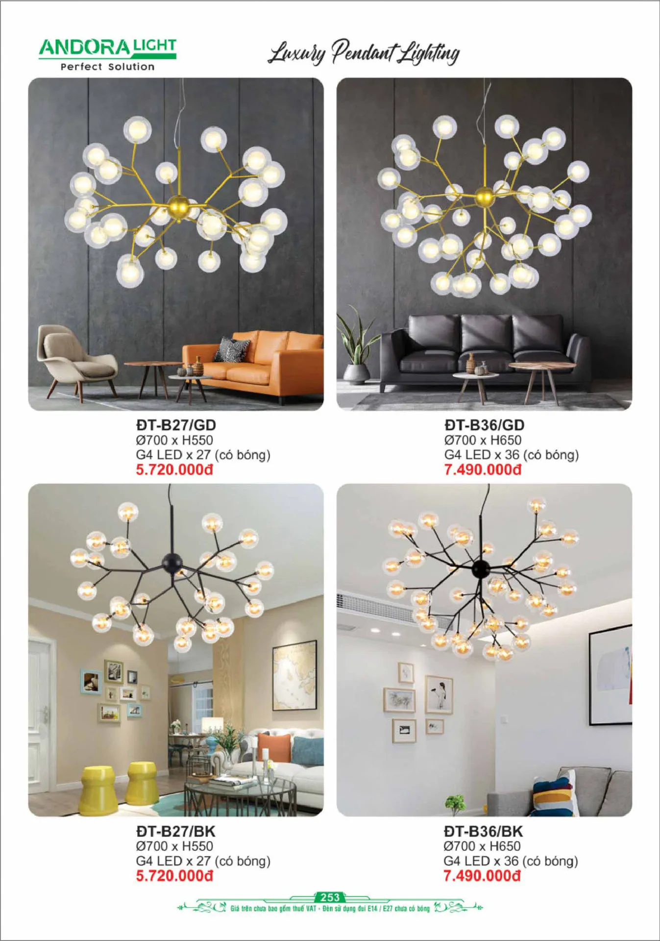 Catalogue Đèn Trang Trí ANDORA 2025 - Trang 254)