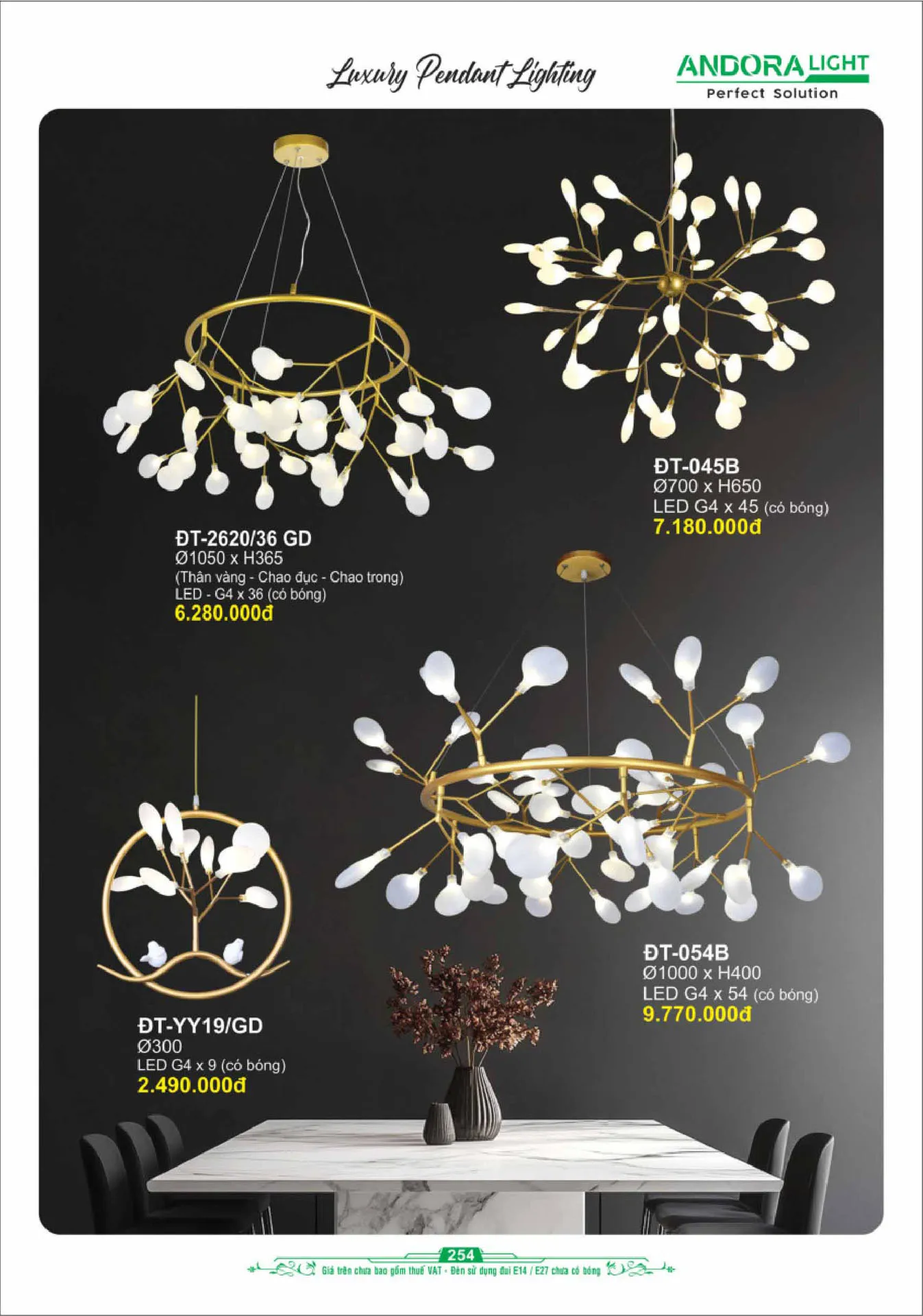 Catalogue Đèn Trang Trí ANDORA 2025 - Trang 255)