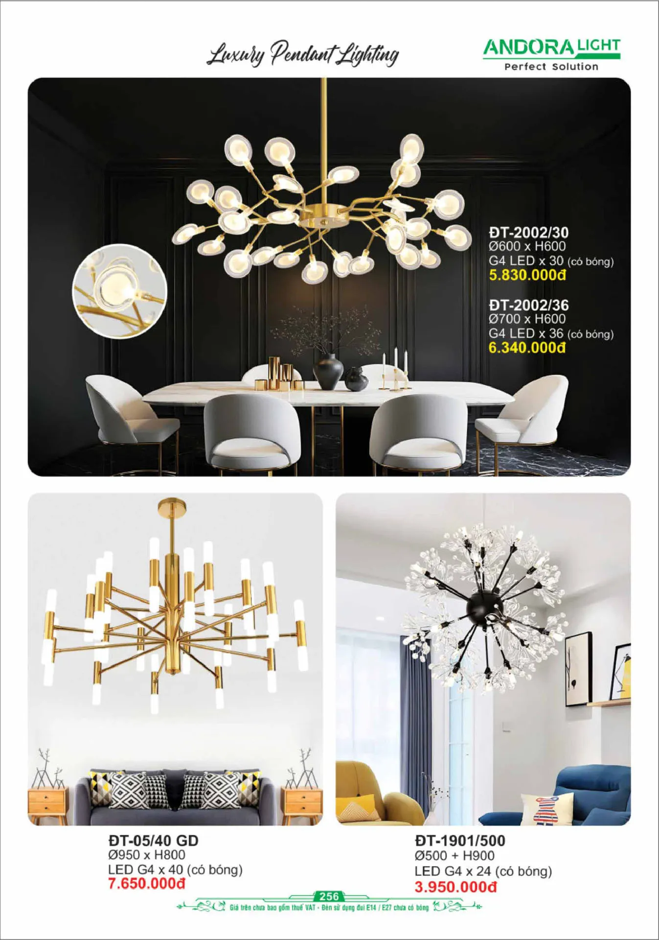 Catalogue Đèn Trang Trí ANDORA 2025 - Trang 257)