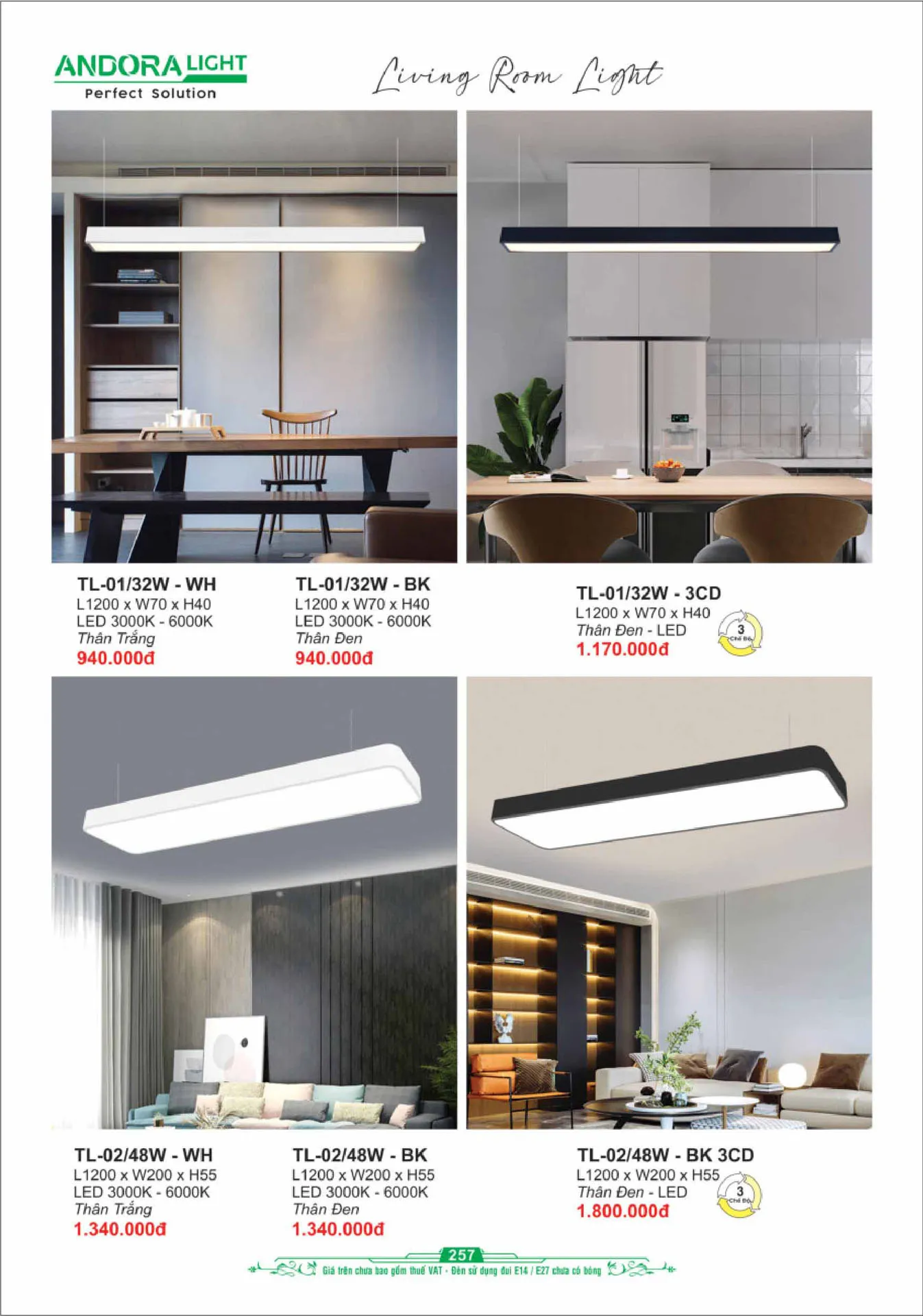 Catalogue Đèn Trang Trí ANDORA 2025 - Trang 258)