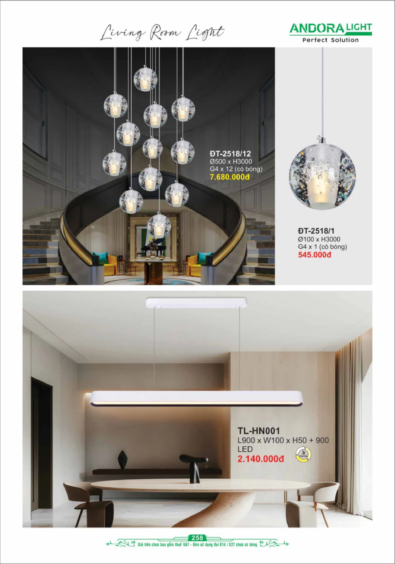 Catalogue Đèn Trang Trí ANDORA 2025 - Trang 259)