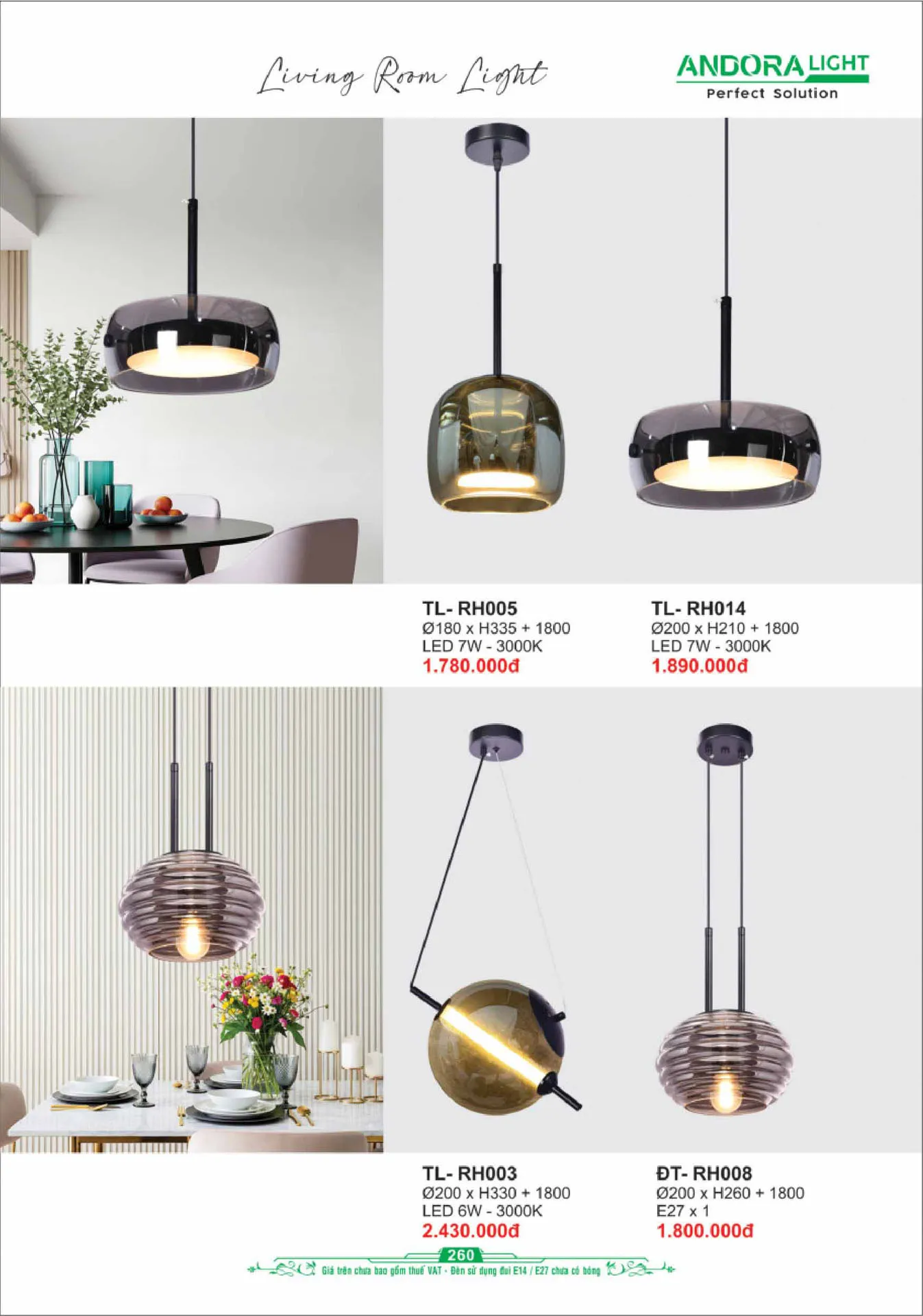 Catalogue Đèn Trang Trí ANDORA 2025 - Trang 261)