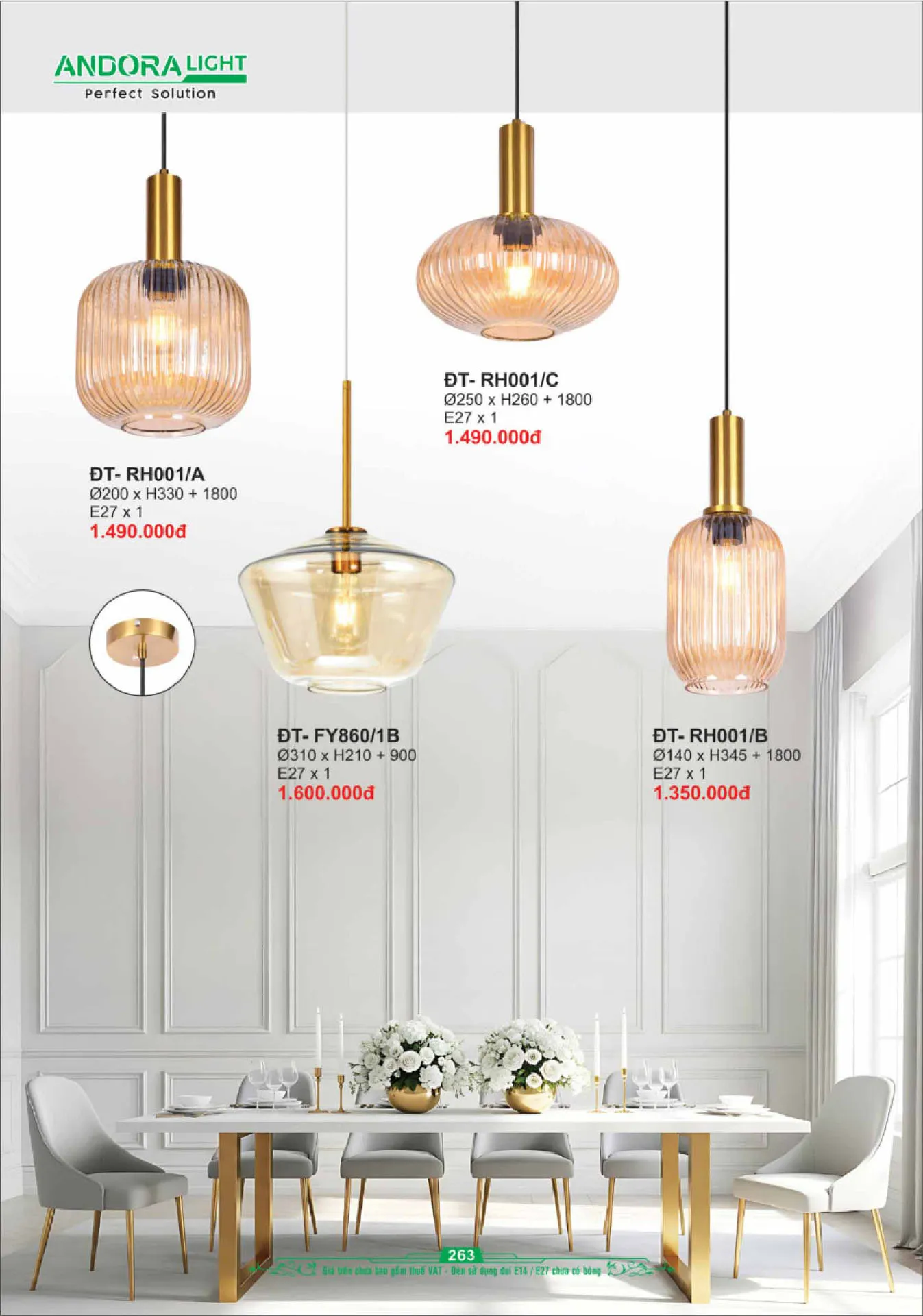 Catalogue Đèn Trang Trí ANDORA 2025 - Trang 264)