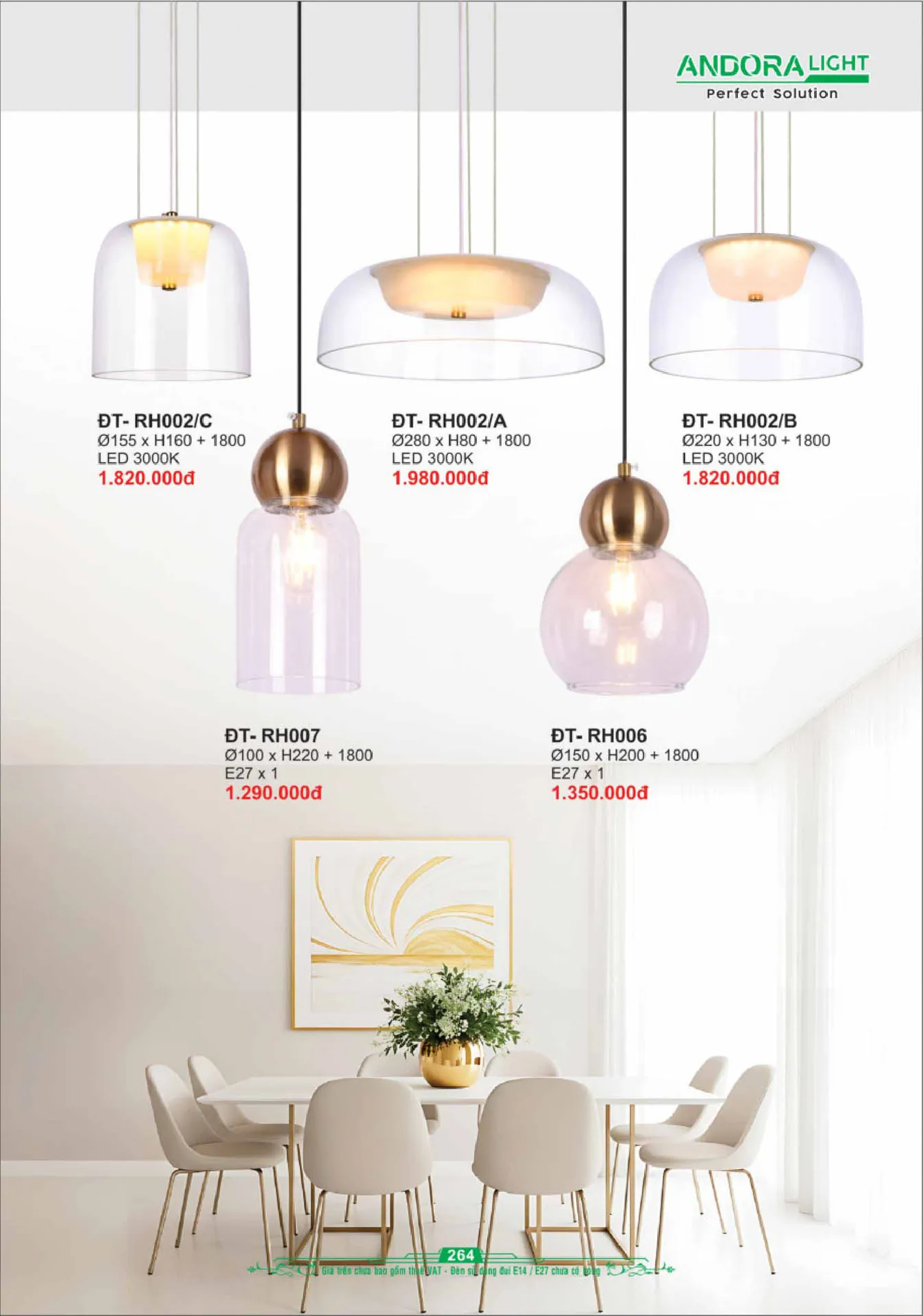 Catalogue Đèn Trang Trí ANDORA 2025 - Trang 265)