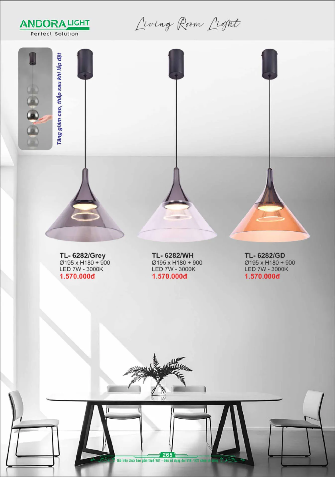 Catalogue Đèn Trang Trí ANDORA 2025 - Trang 266)