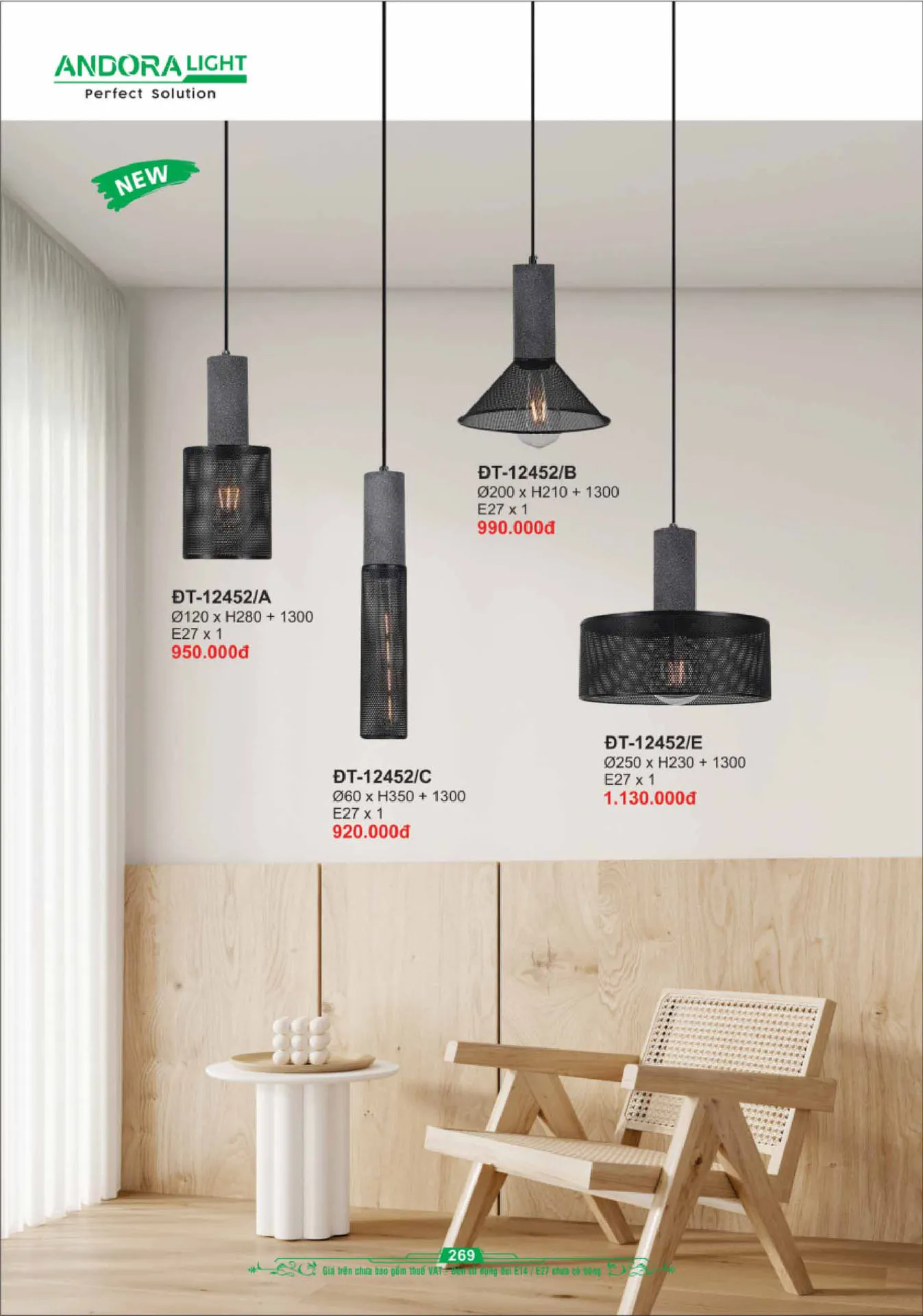Catalogue Đèn Trang Trí ANDORA 2025 - Trang 270)