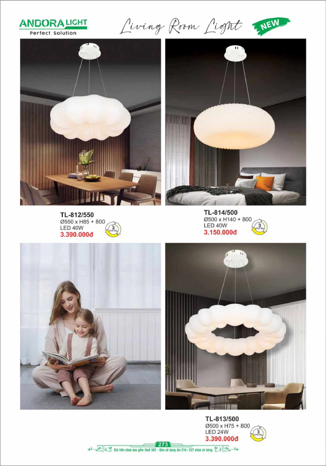 Catalogue Đèn Trang Trí ANDORA 2025 - Trang 274)