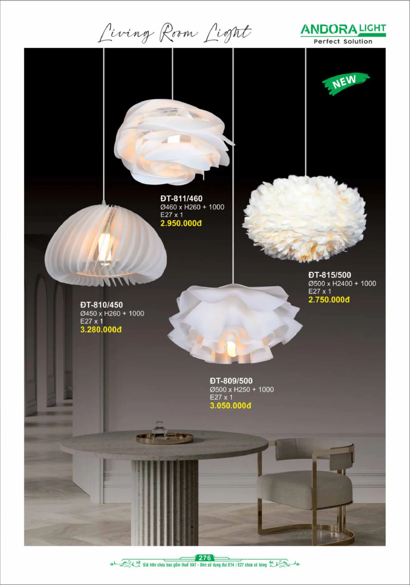 Catalogue Đèn Trang Trí ANDORA 2025 - Trang 277)