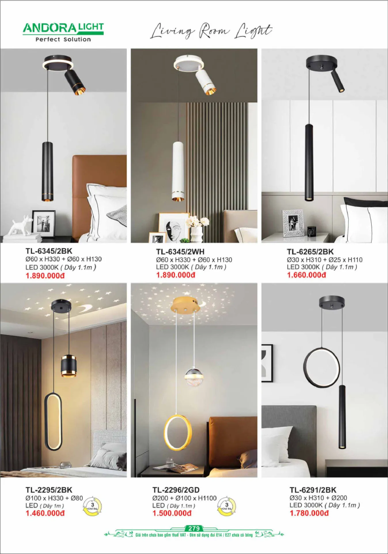 Catalogue Đèn Trang Trí ANDORA 2025 - Trang 280)