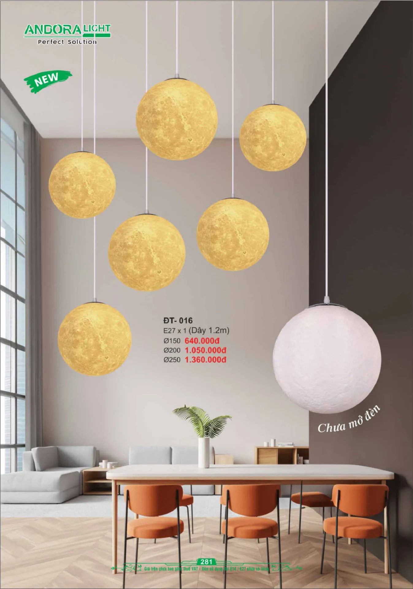 Catalogue Đèn Trang Trí ANDORA 2025 - Trang 282)