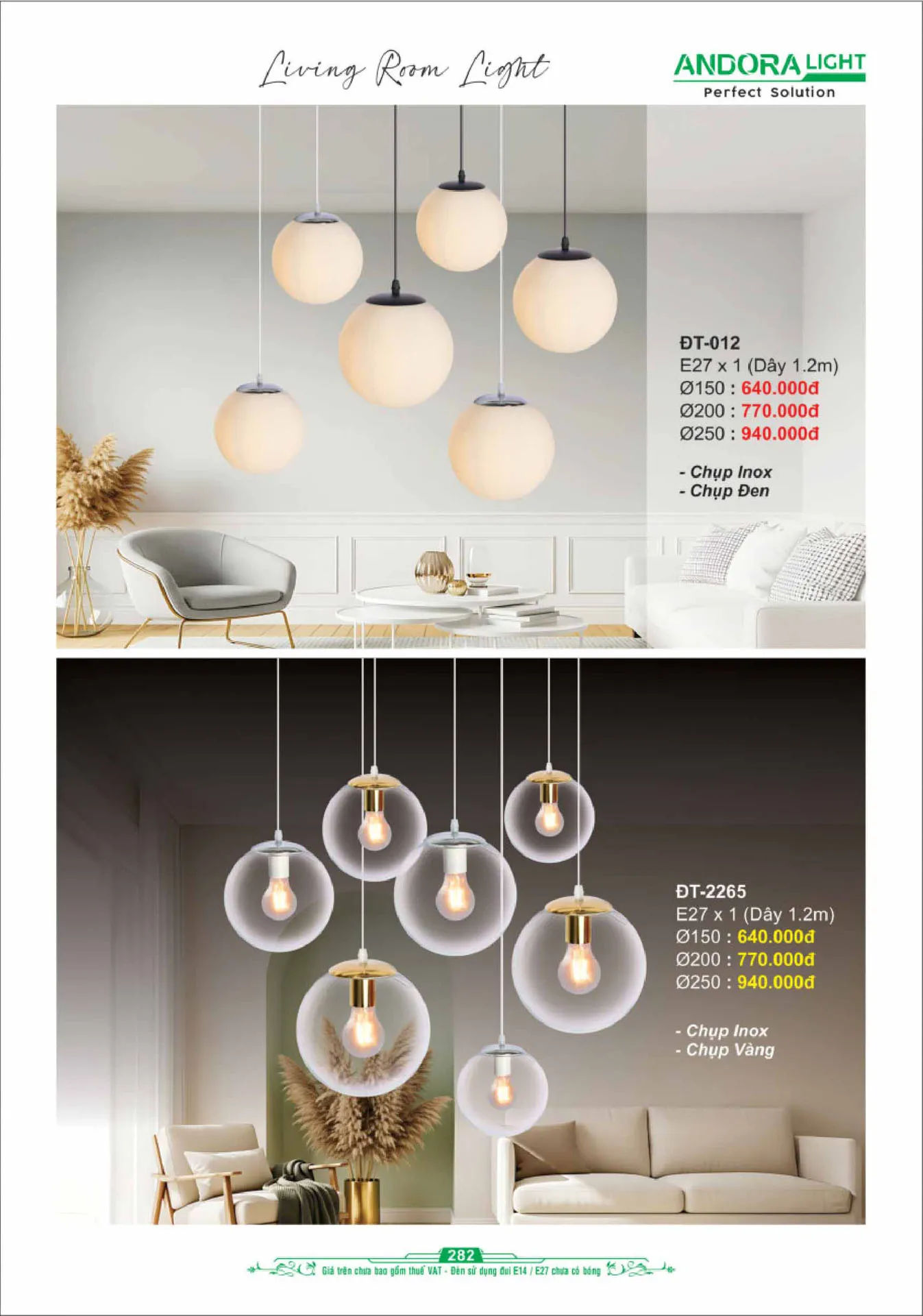 Catalogue Đèn Trang Trí ANDORA 2025 - Trang 283)