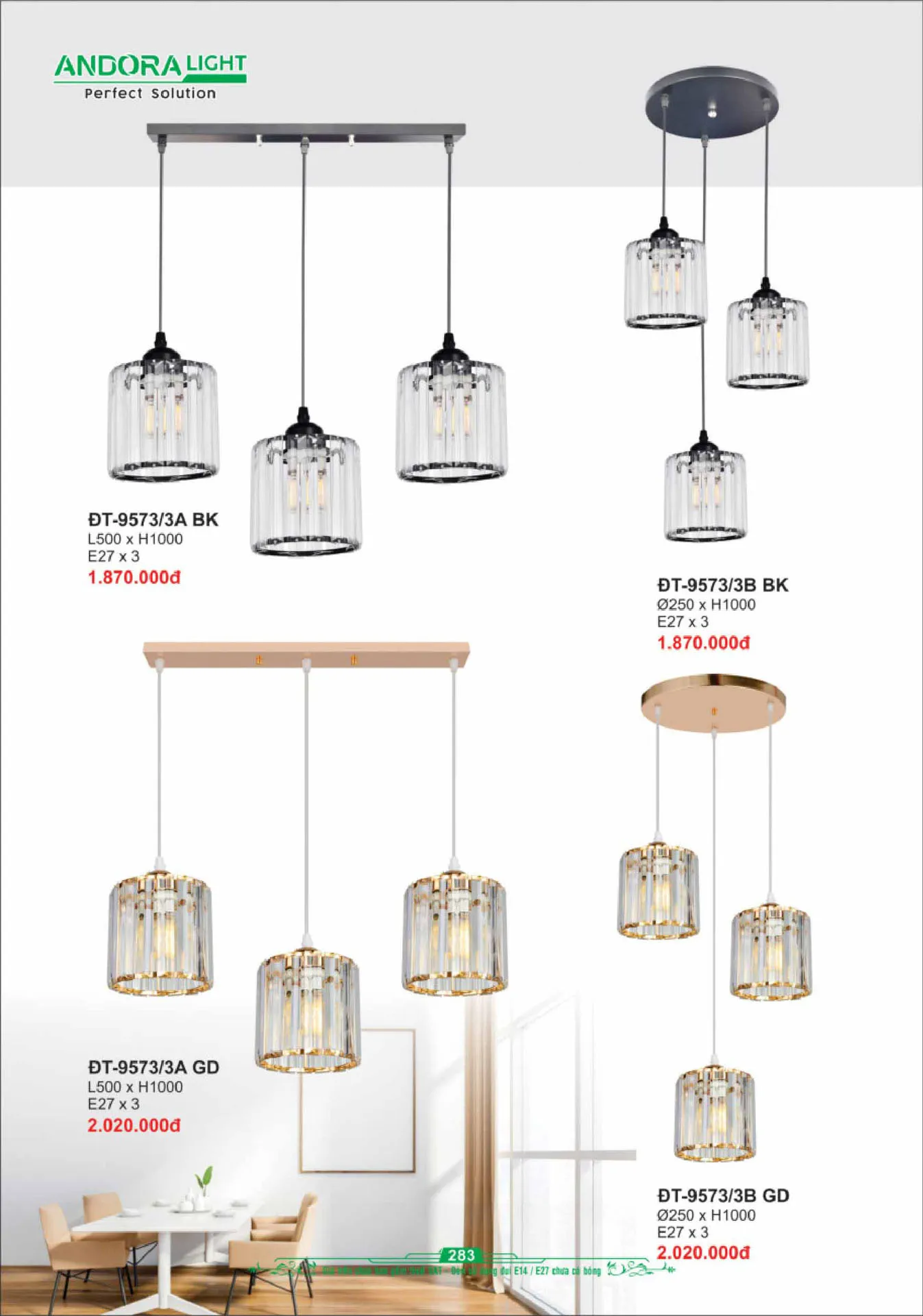 Catalogue Đèn Trang Trí ANDORA 2025 - Trang 284)