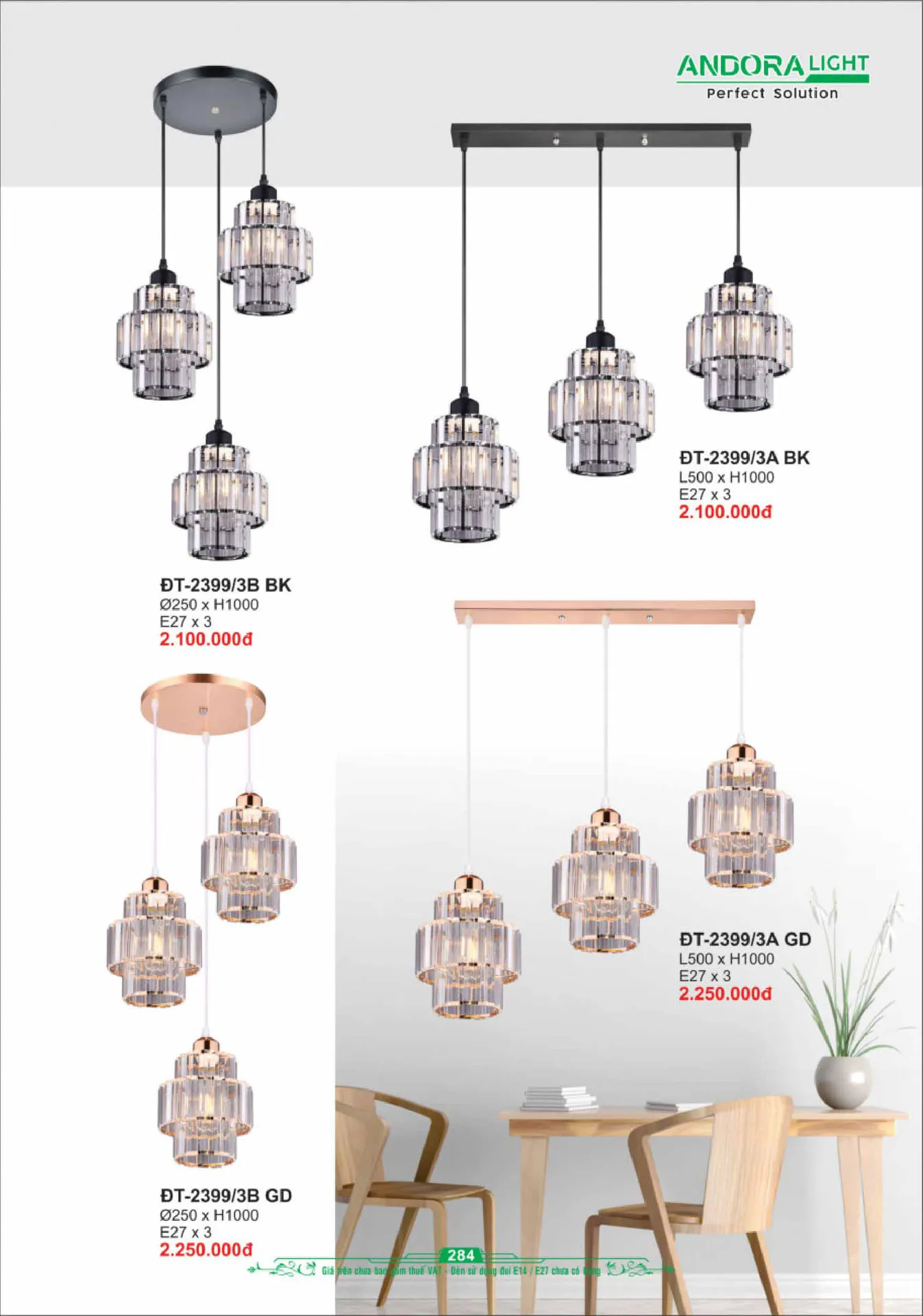 Catalogue Đèn Trang Trí ANDORA 2025 - Trang 285)