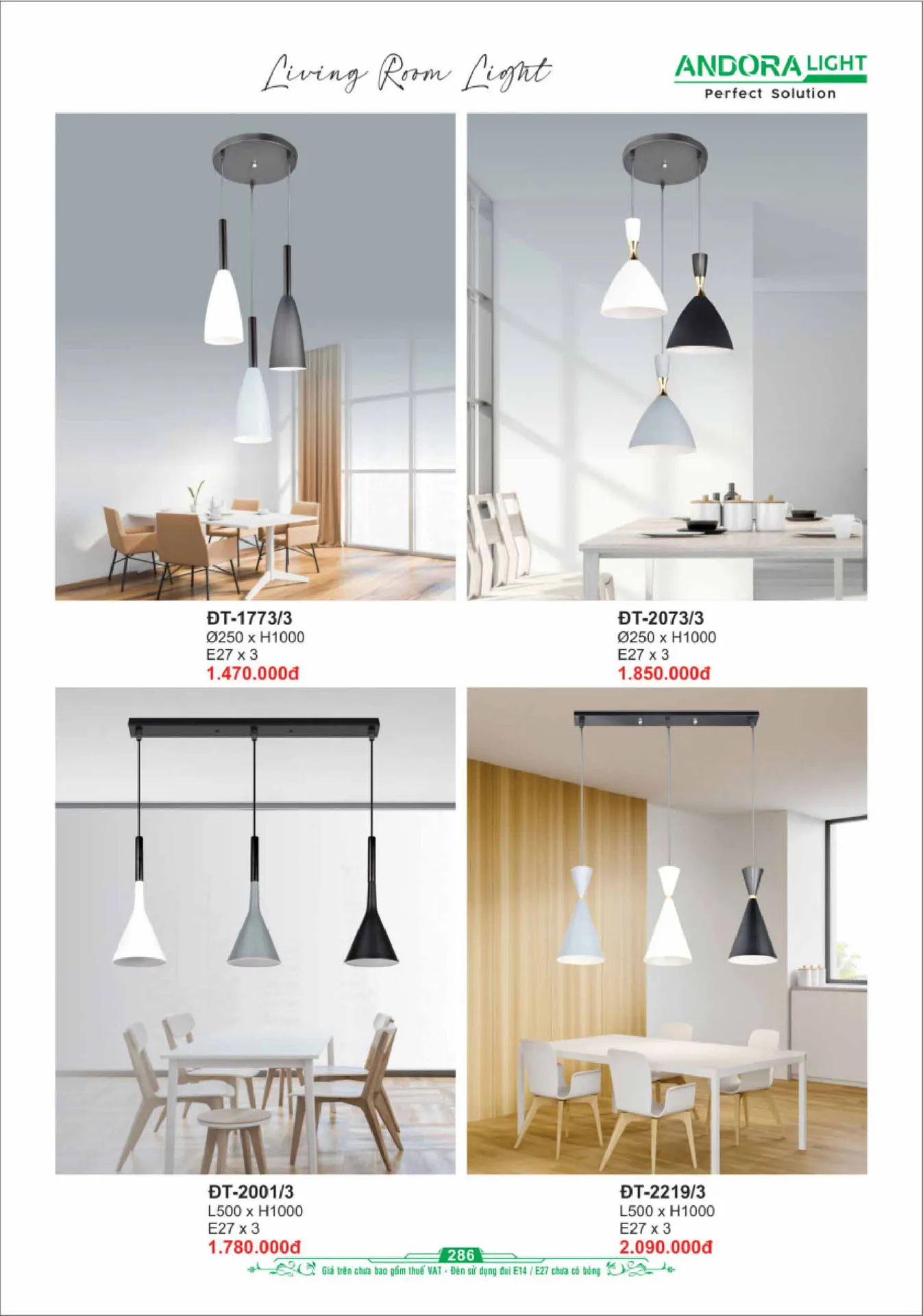 Catalogue Đèn Trang Trí ANDORA 2025 - Trang 287)