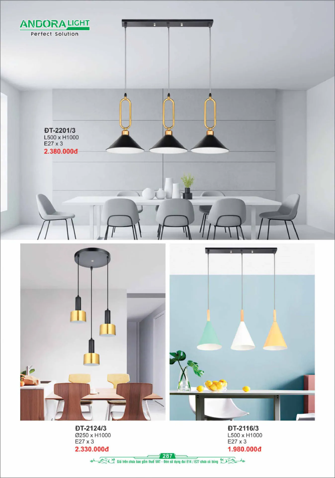 Catalogue Đèn Trang Trí ANDORA 2025 - Trang 288)