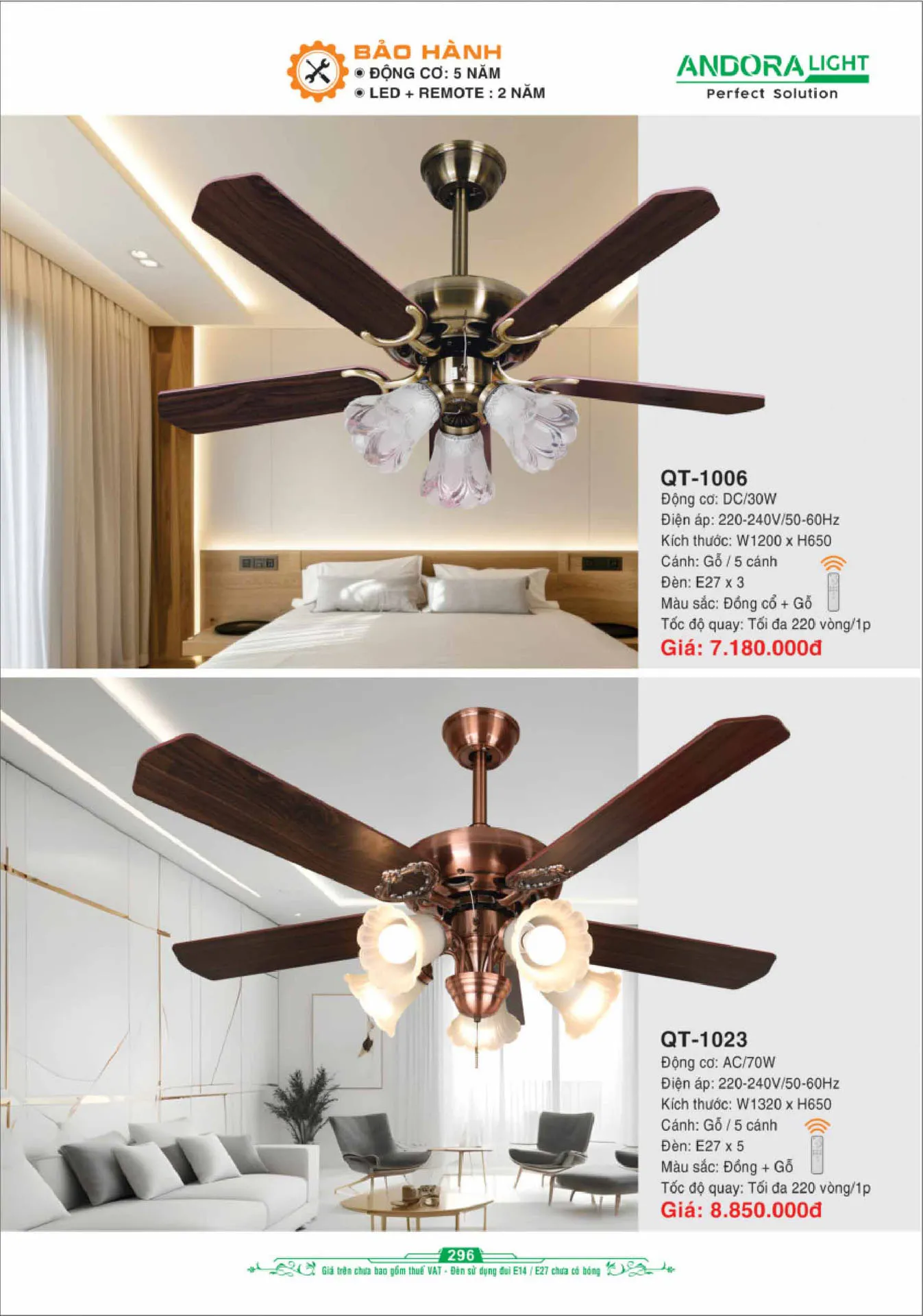 Catalogue Đèn Trang Trí ANDORA 2025 - Trang 297)