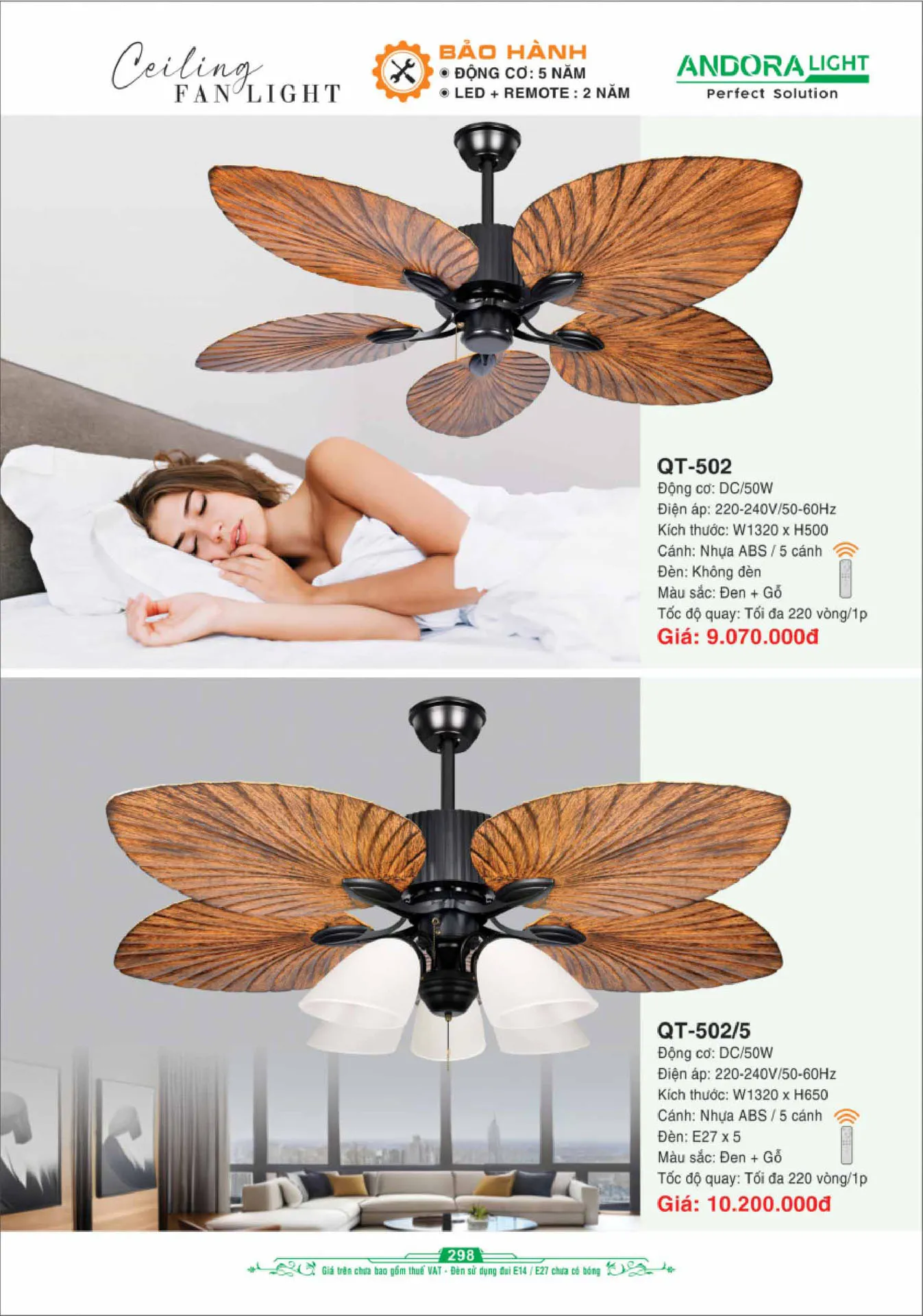 Catalogue Đèn Trang Trí ANDORA 2025 - Trang 299)