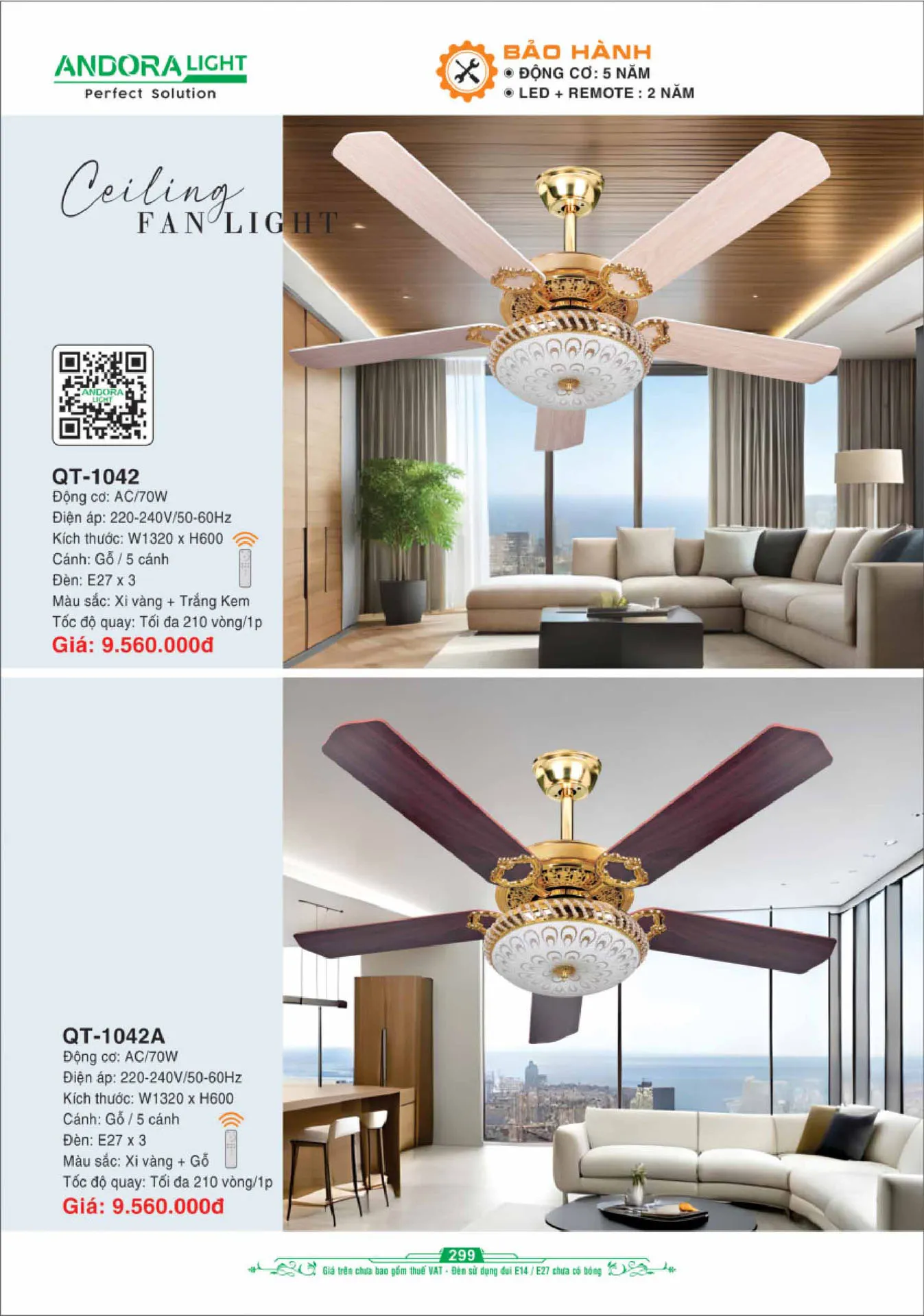 Catalogue Đèn Trang Trí ANDORA 2025 - Trang 300)