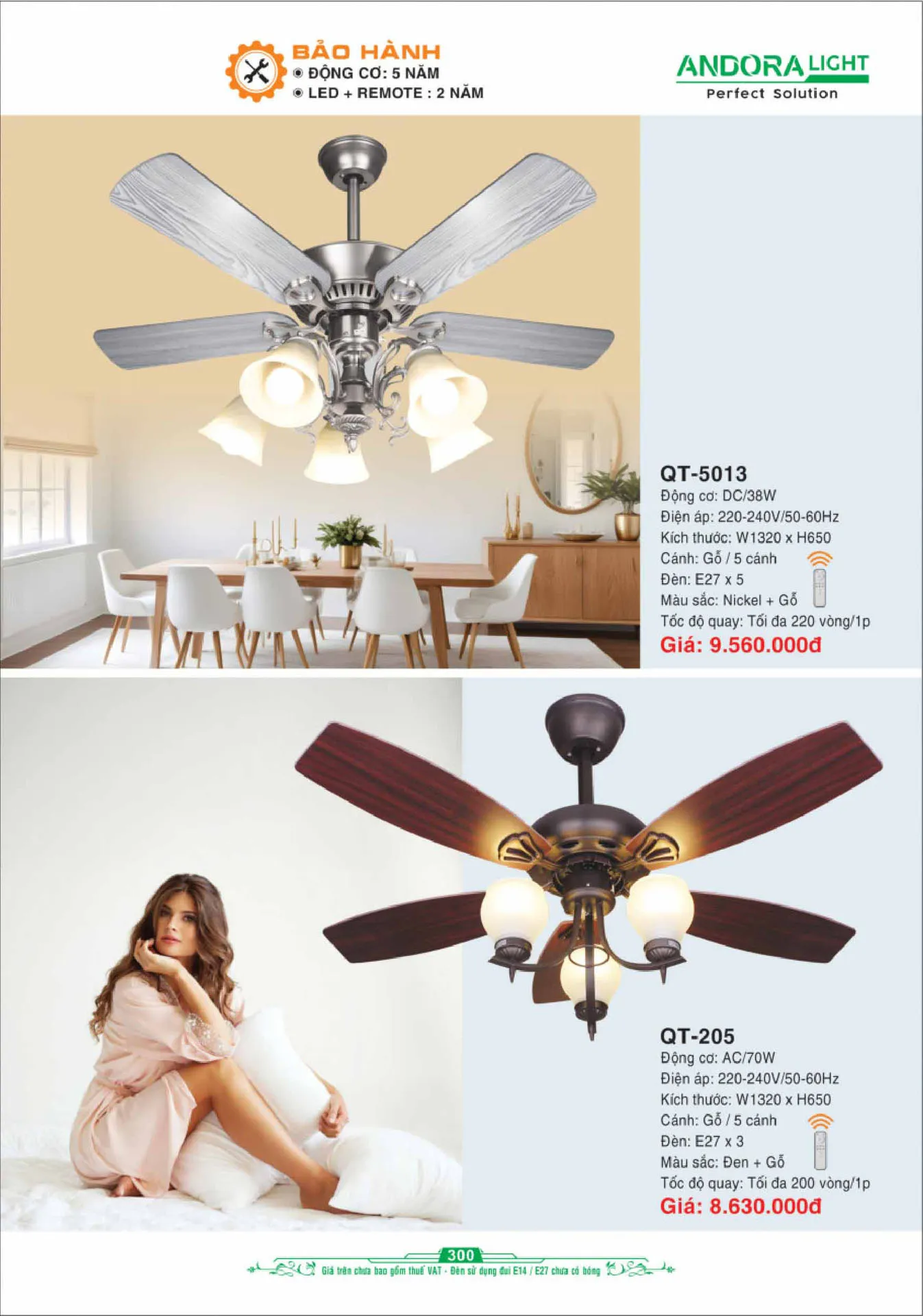 Catalogue Đèn Trang Trí ANDORA 2025 - Trang 301)