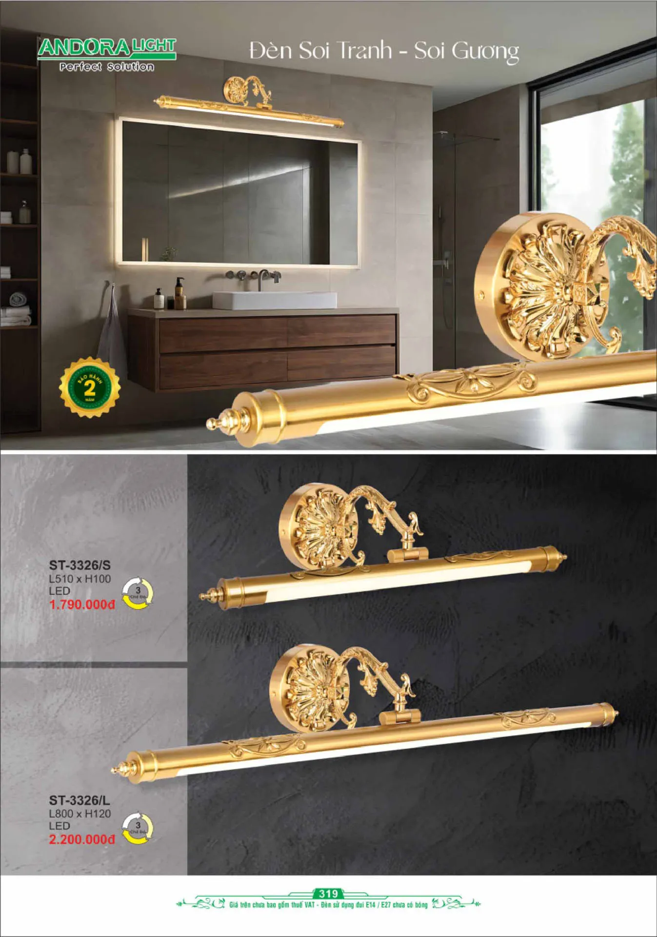 Catalogue Đèn Trang Trí ANDORA 2025 - Trang 320)