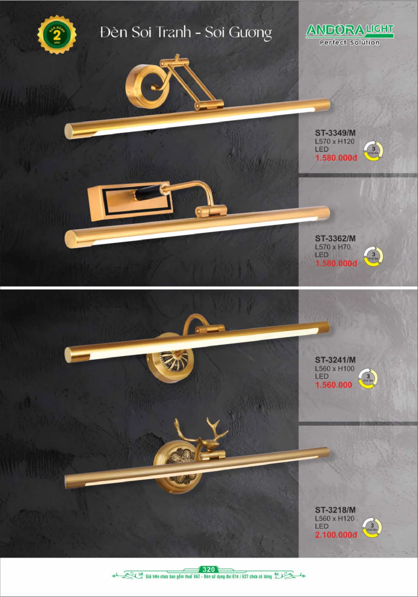 Catalogue Đèn Trang Trí ANDORA 2025 - Trang 321)