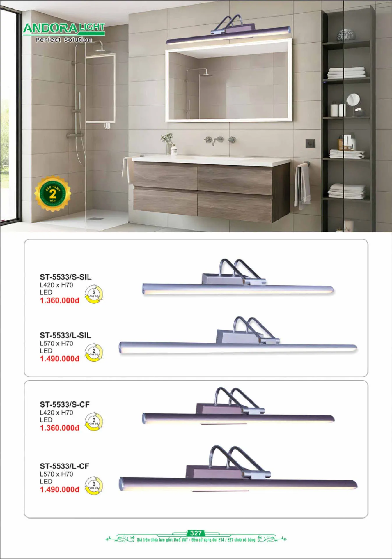 Catalogue Đèn Trang Trí ANDORA 2025 - Trang 328)