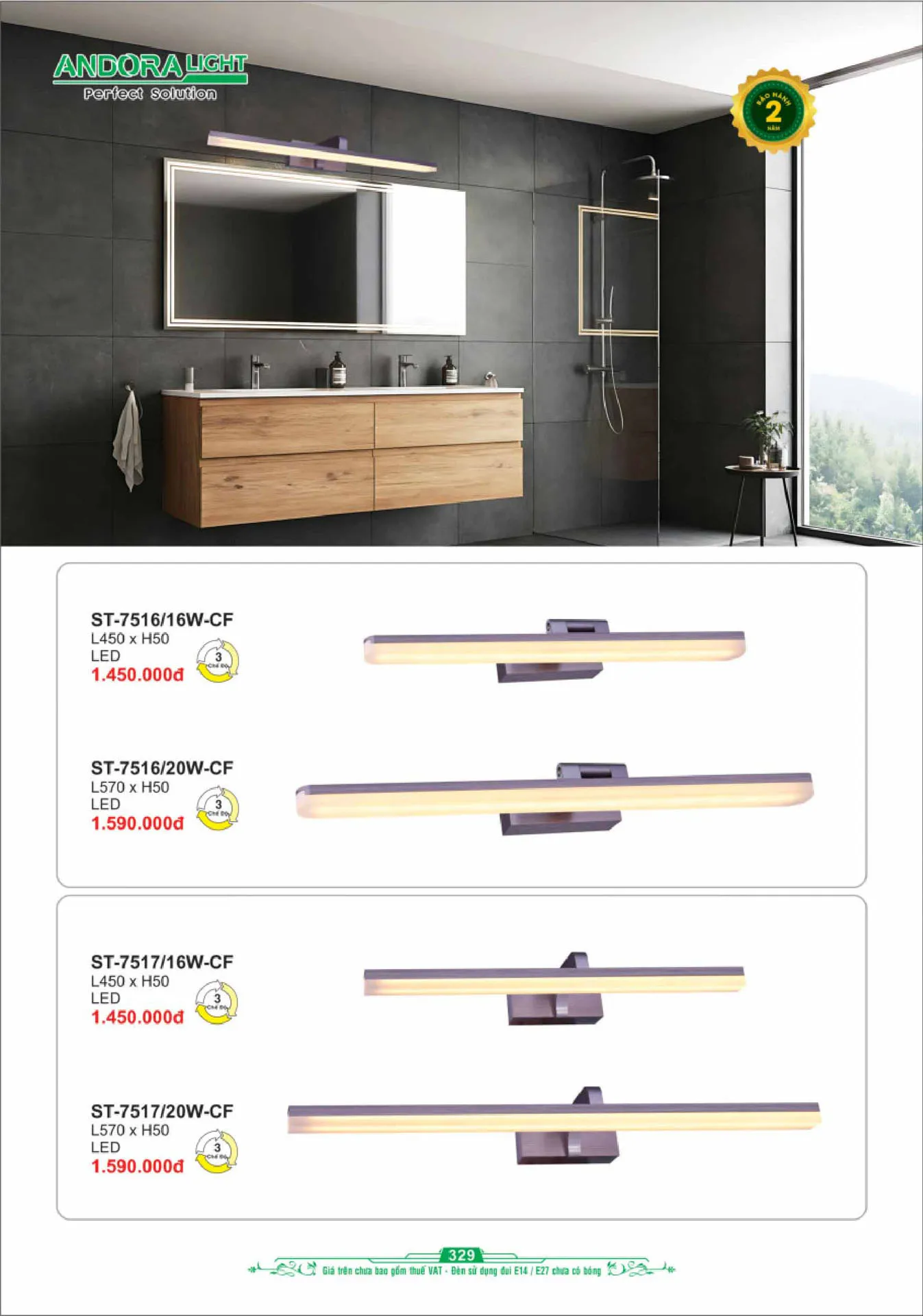 Catalogue Đèn Trang Trí ANDORA 2025 - Trang 330)