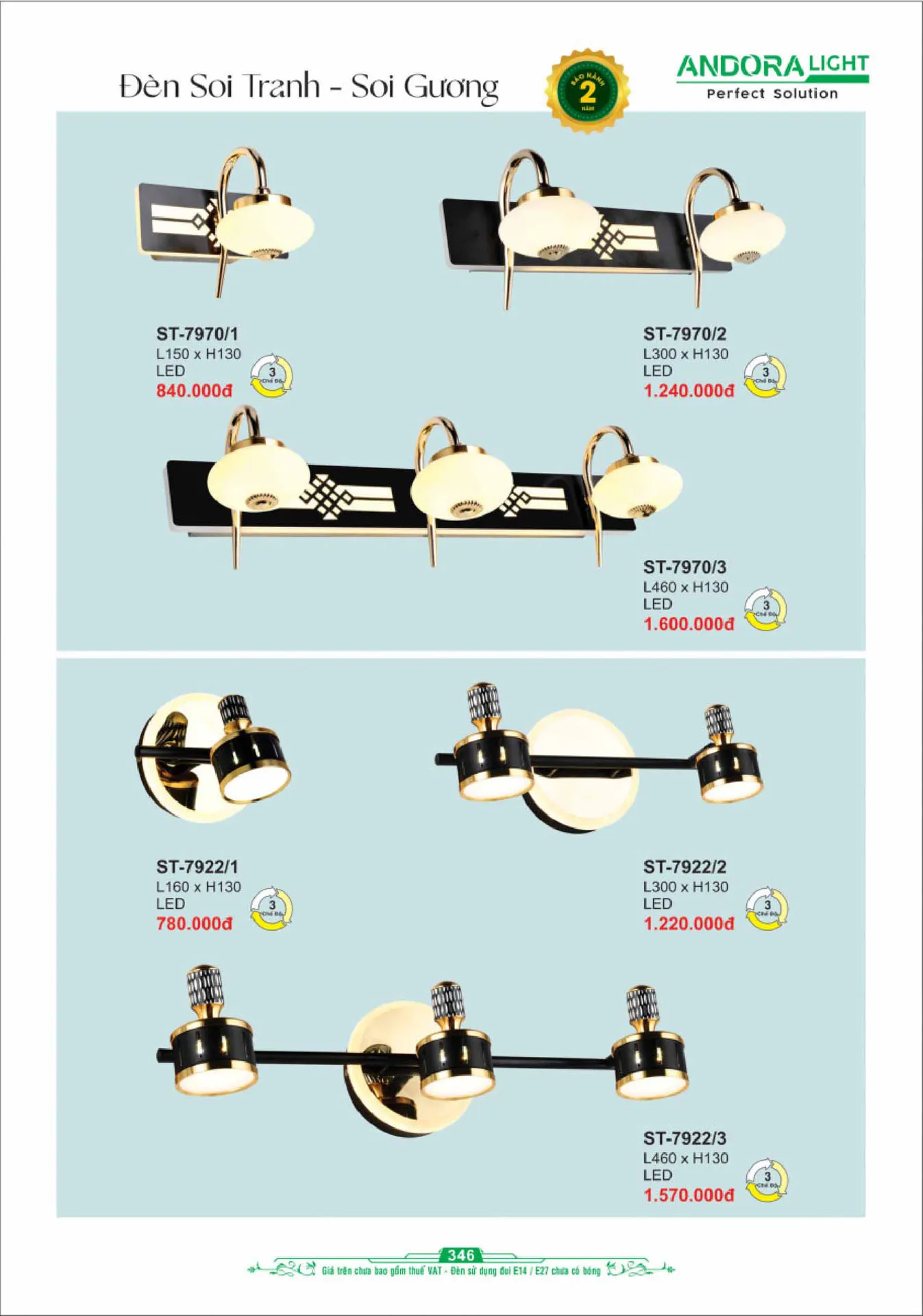 Catalogue Đèn Trang Trí ANDORA 2025 - Trang 347)