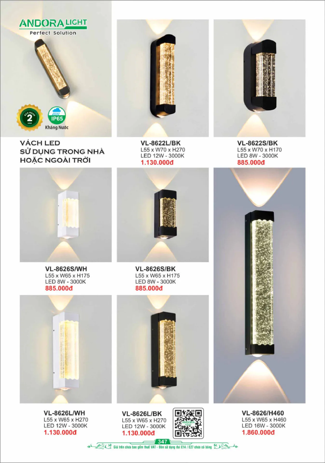 Catalogue Đèn Trang Trí ANDORA 2025 - Trang 348)