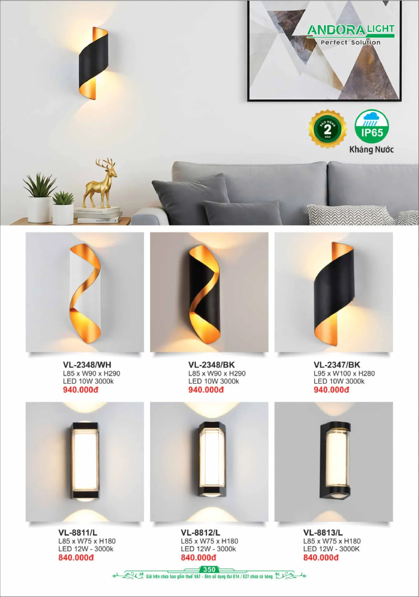 Catalogue Đèn Trang Trí ANDORA 2025 - Trang 351)