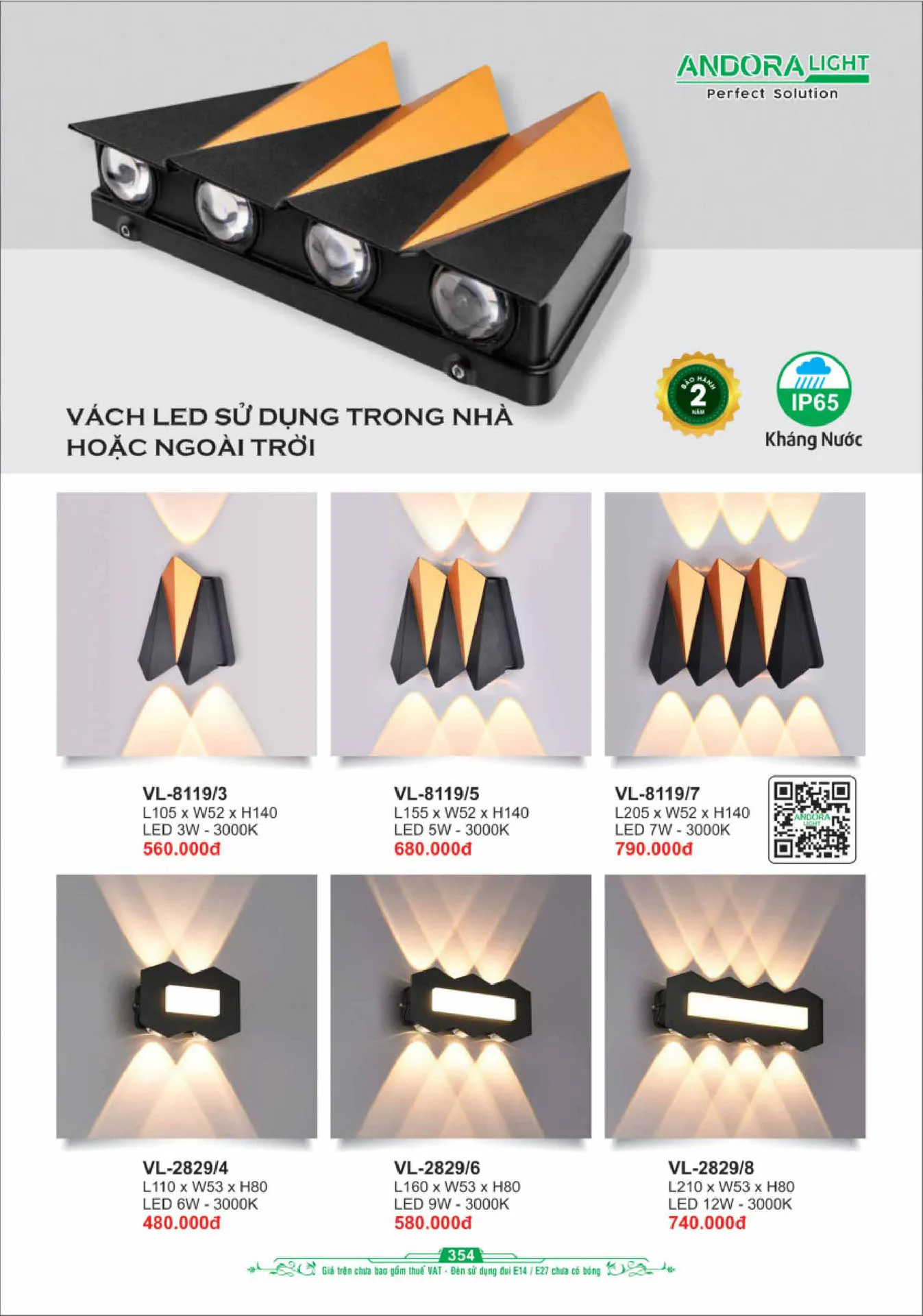 Catalogue Đèn Trang Trí ANDORA 2025 - Trang 355)