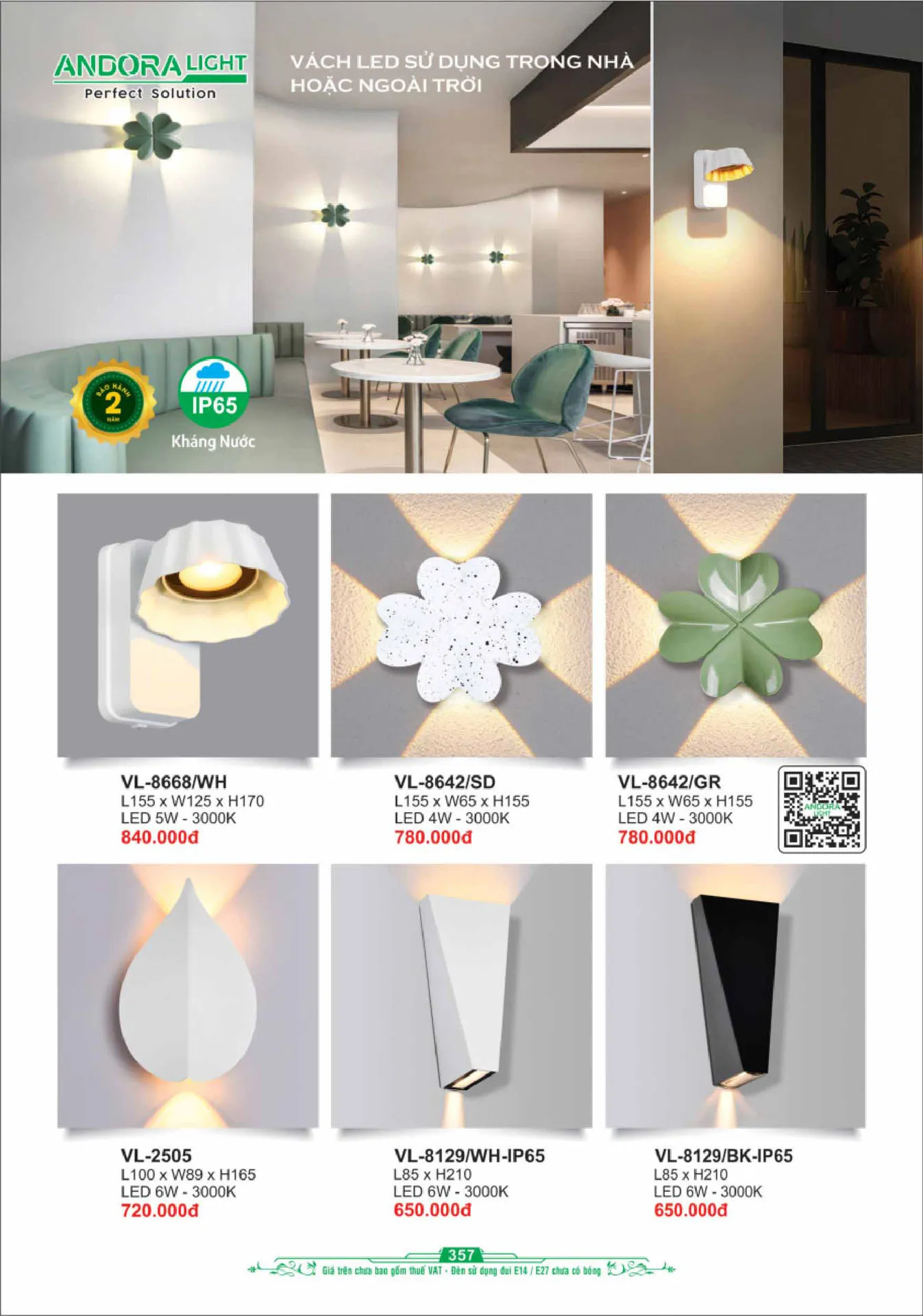Catalogue Đèn Trang Trí ANDORA 2025 - Trang 358)