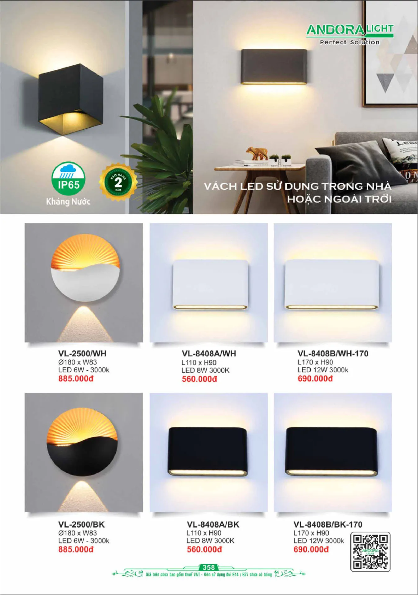 Catalogue Đèn Trang Trí ANDORA 2025 - Trang 359)