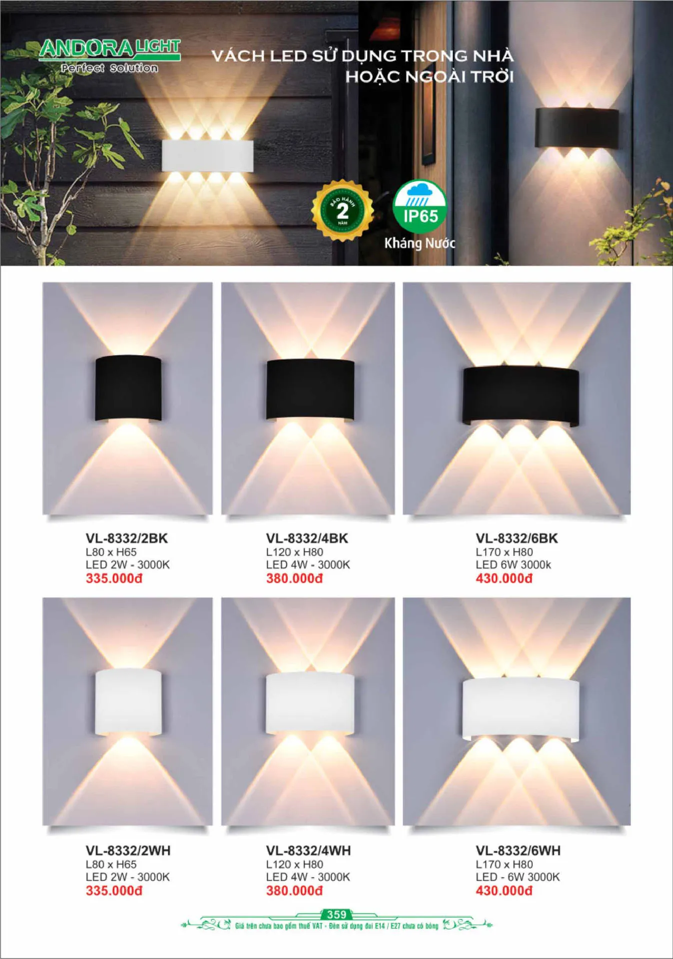 Catalogue Đèn Trang Trí ANDORA 2025 - Trang 360)