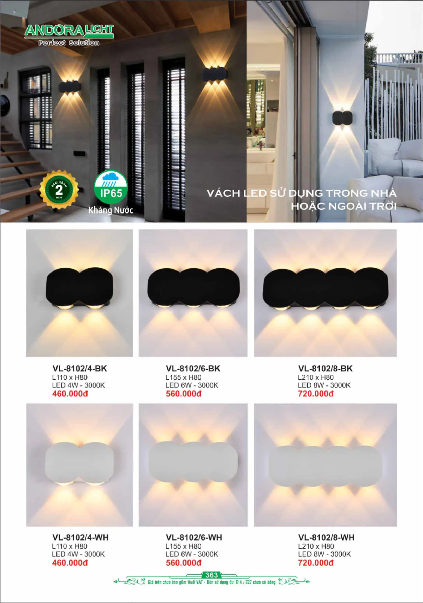 Catalogue Đèn Trang Trí ANDORA 2025 - Trang 364)