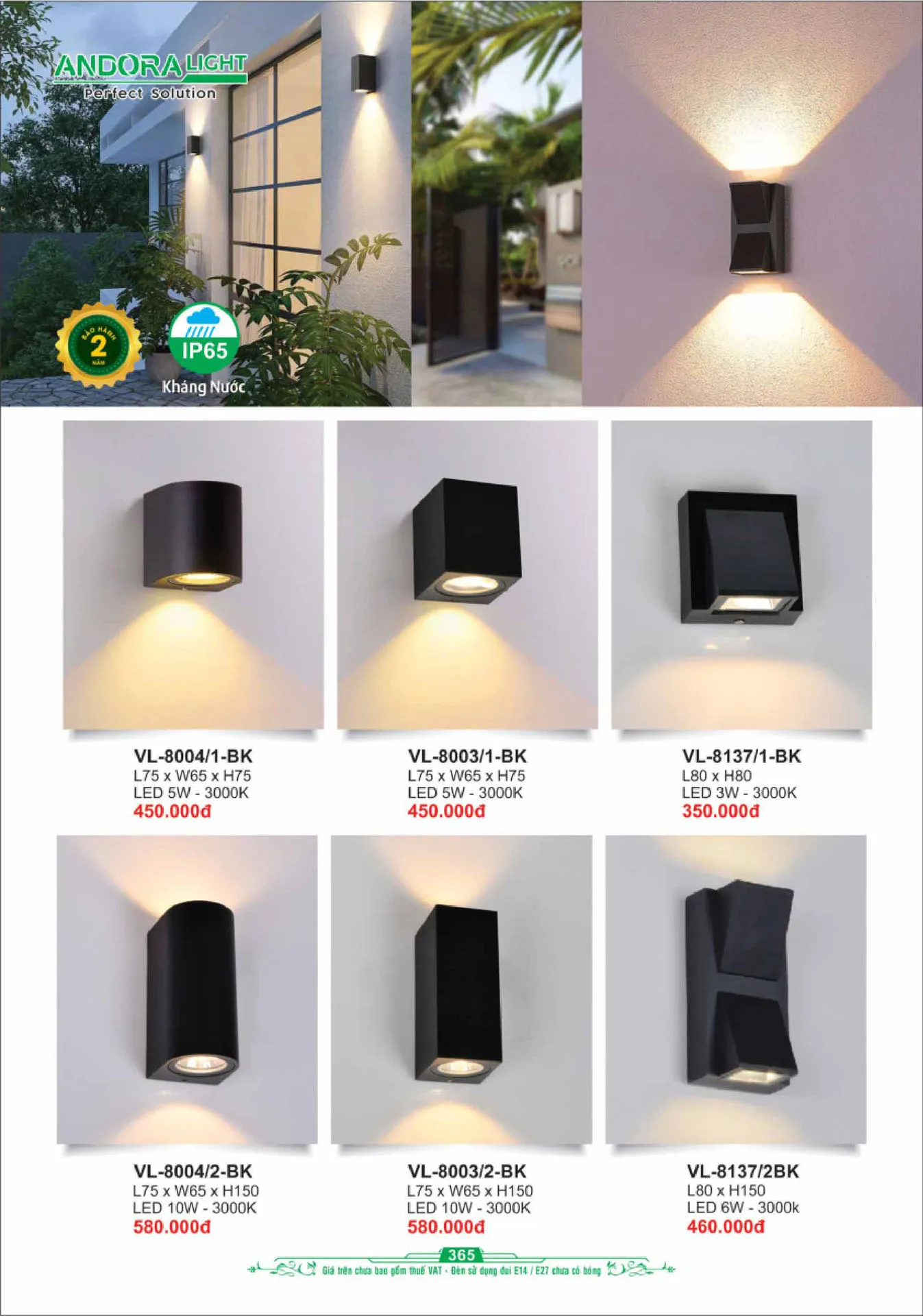 Catalogue Đèn Trang Trí ANDORA 2025 - Trang 366)