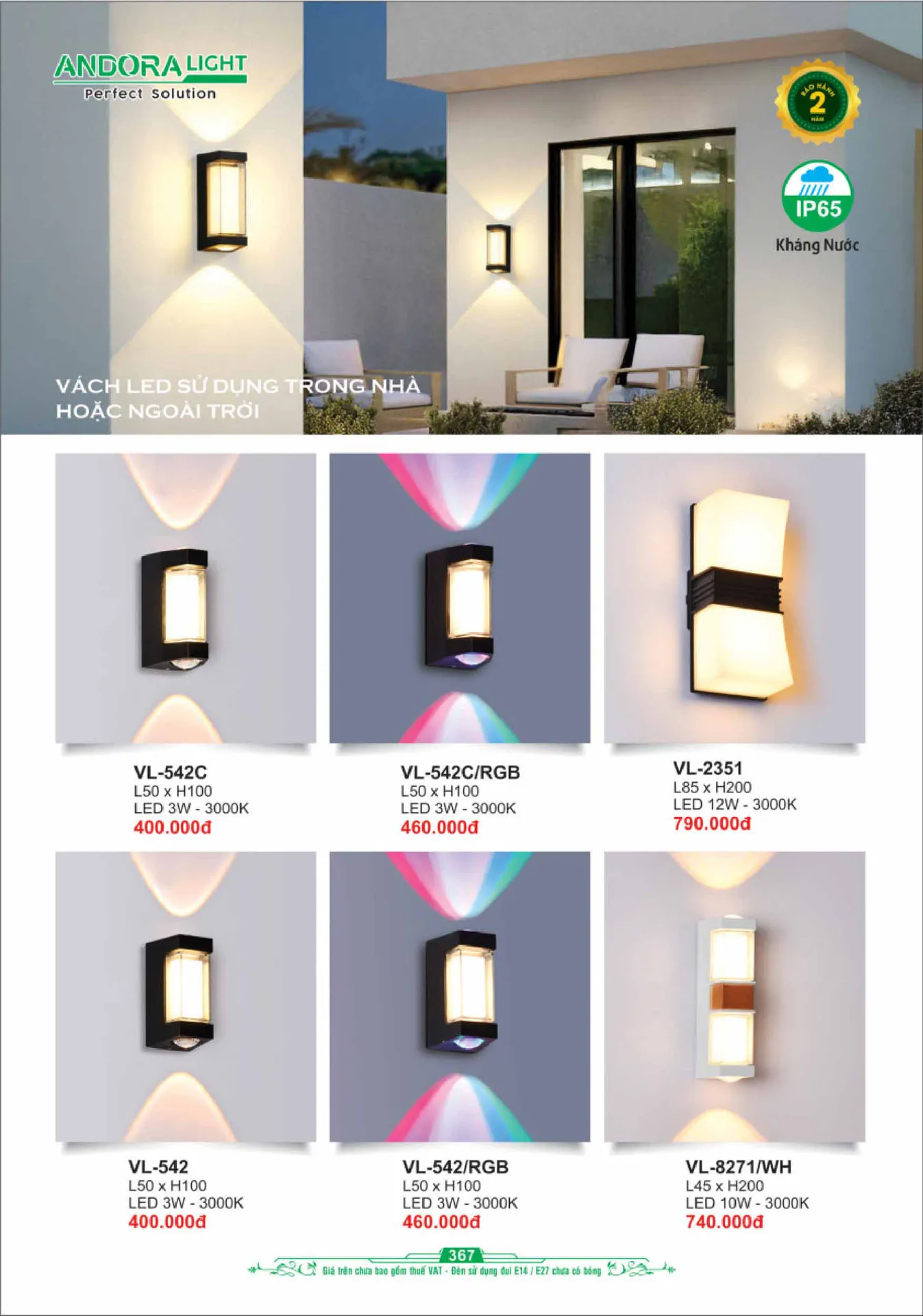 Catalogue Đèn Trang Trí ANDORA 2025 - Trang 368)