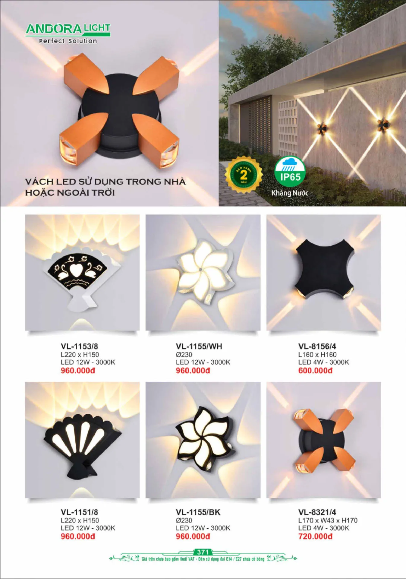 Catalogue Đèn Trang Trí ANDORA 2025 - Trang 372)