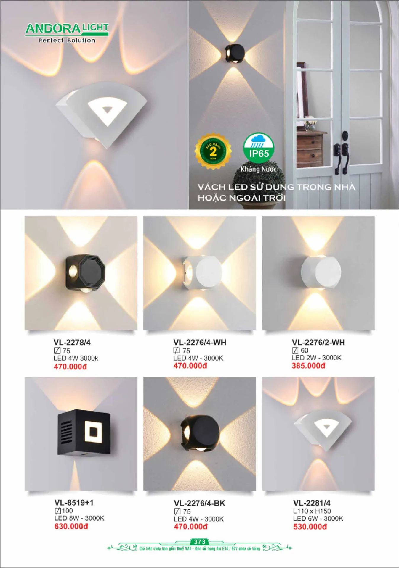Catalogue Đèn Trang Trí ANDORA 2025 - Trang 374)