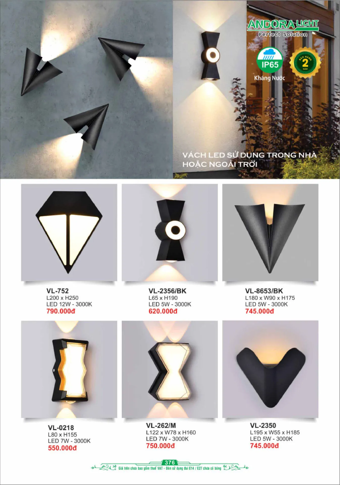 Catalogue Đèn Trang Trí ANDORA 2025 - Trang 377)