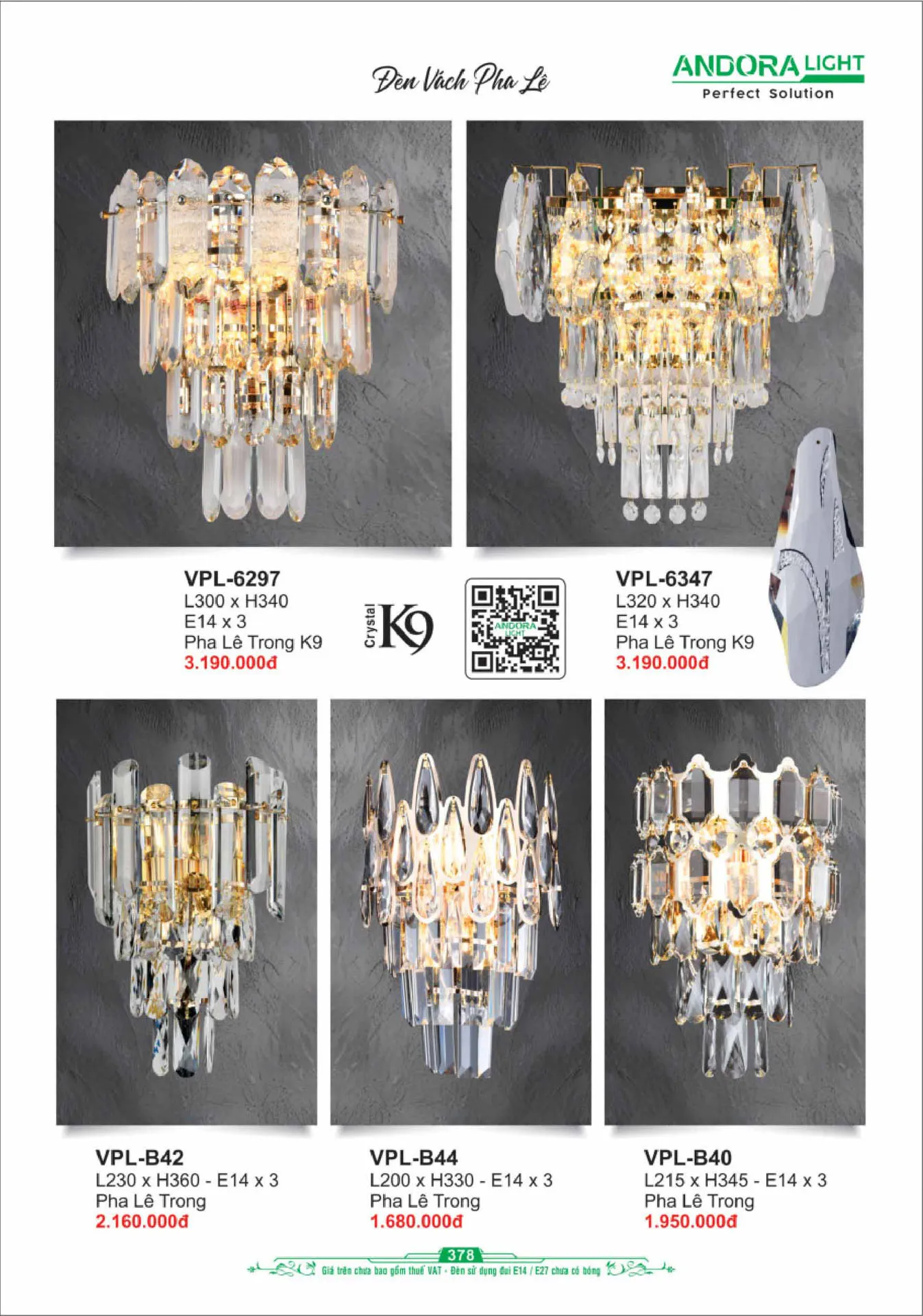 Catalogue Đèn Trang Trí ANDORA 2025 - Trang 379)