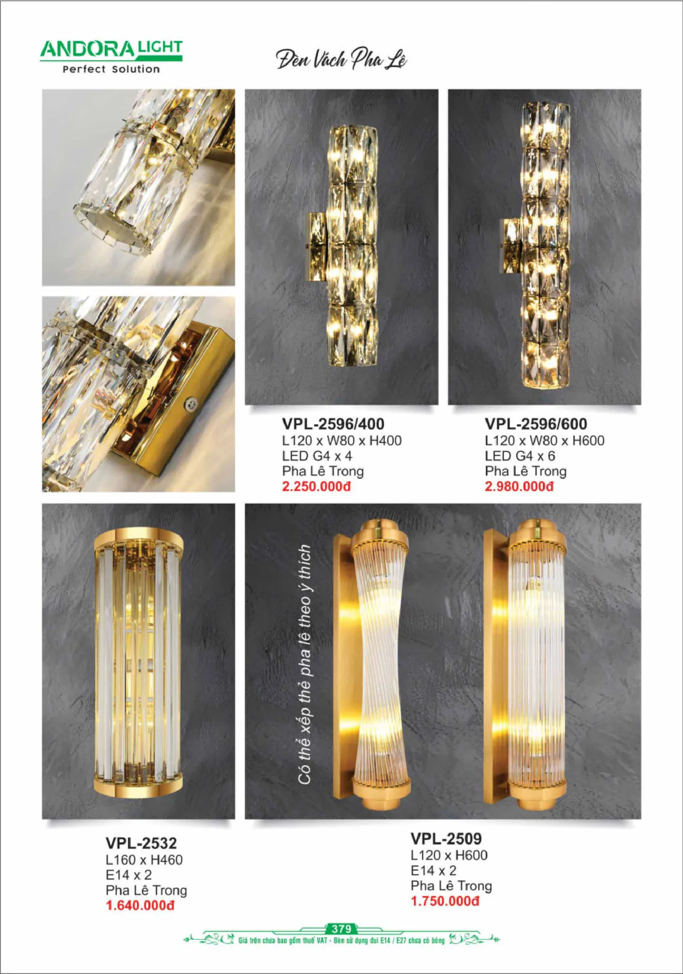 Catalogue Đèn Trang Trí ANDORA 2025 - Trang 380)