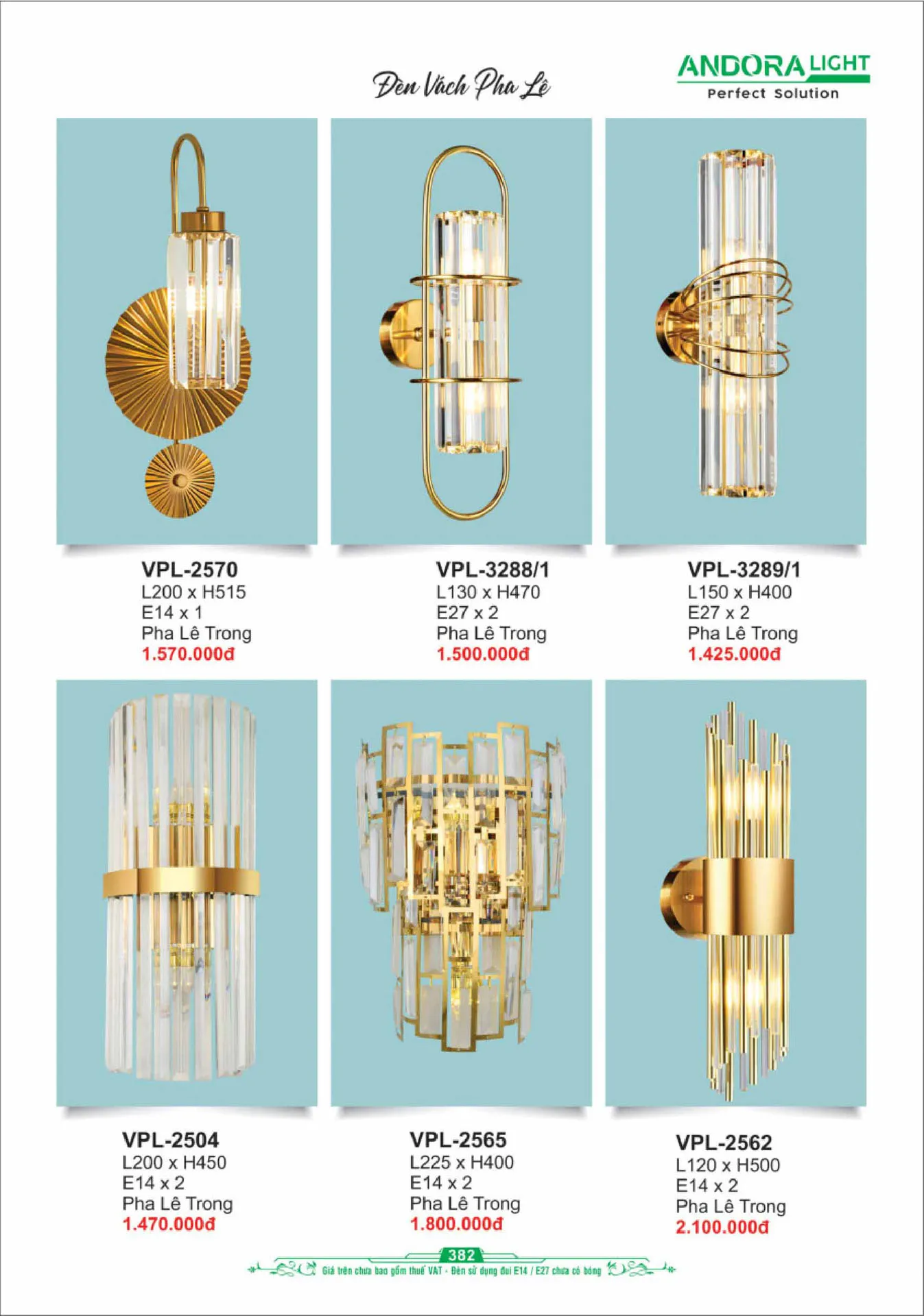 Catalogue Đèn Trang Trí ANDORA 2025 - Trang 383)