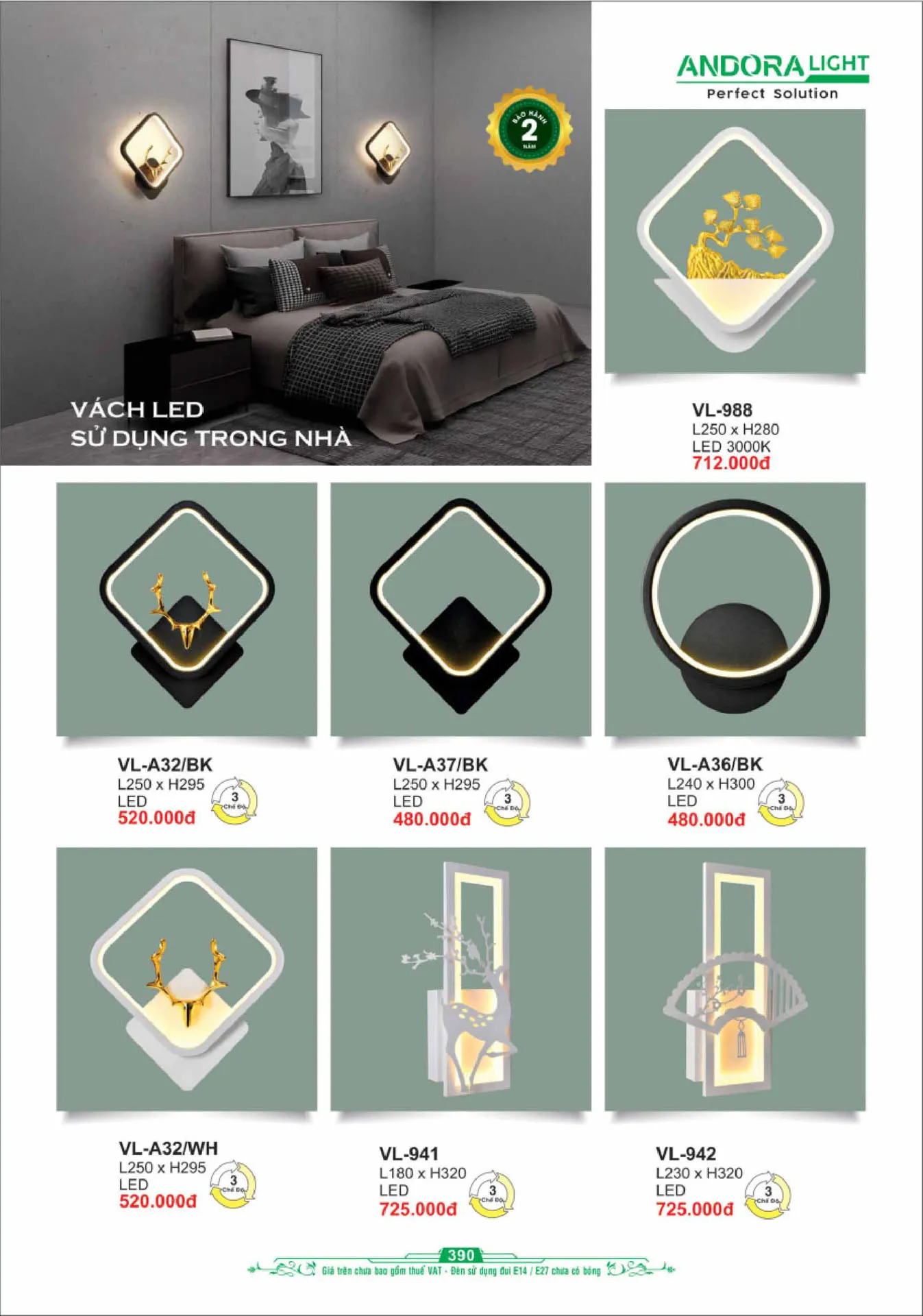 Catalogue Đèn Trang Trí ANDORA 2025 - Trang 391)