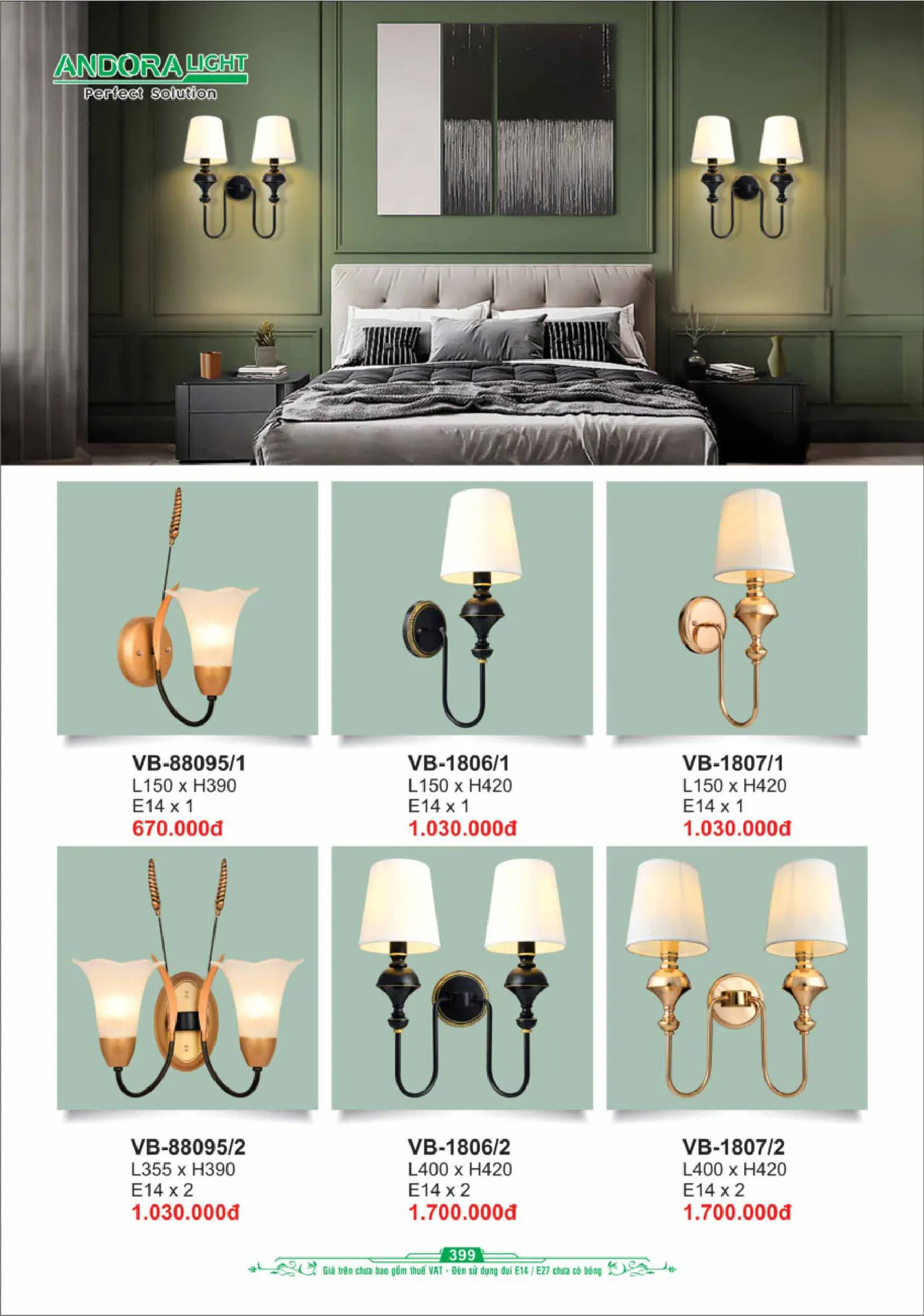 Catalogue Đèn Trang Trí ANDORA 2025 - Trang 400)