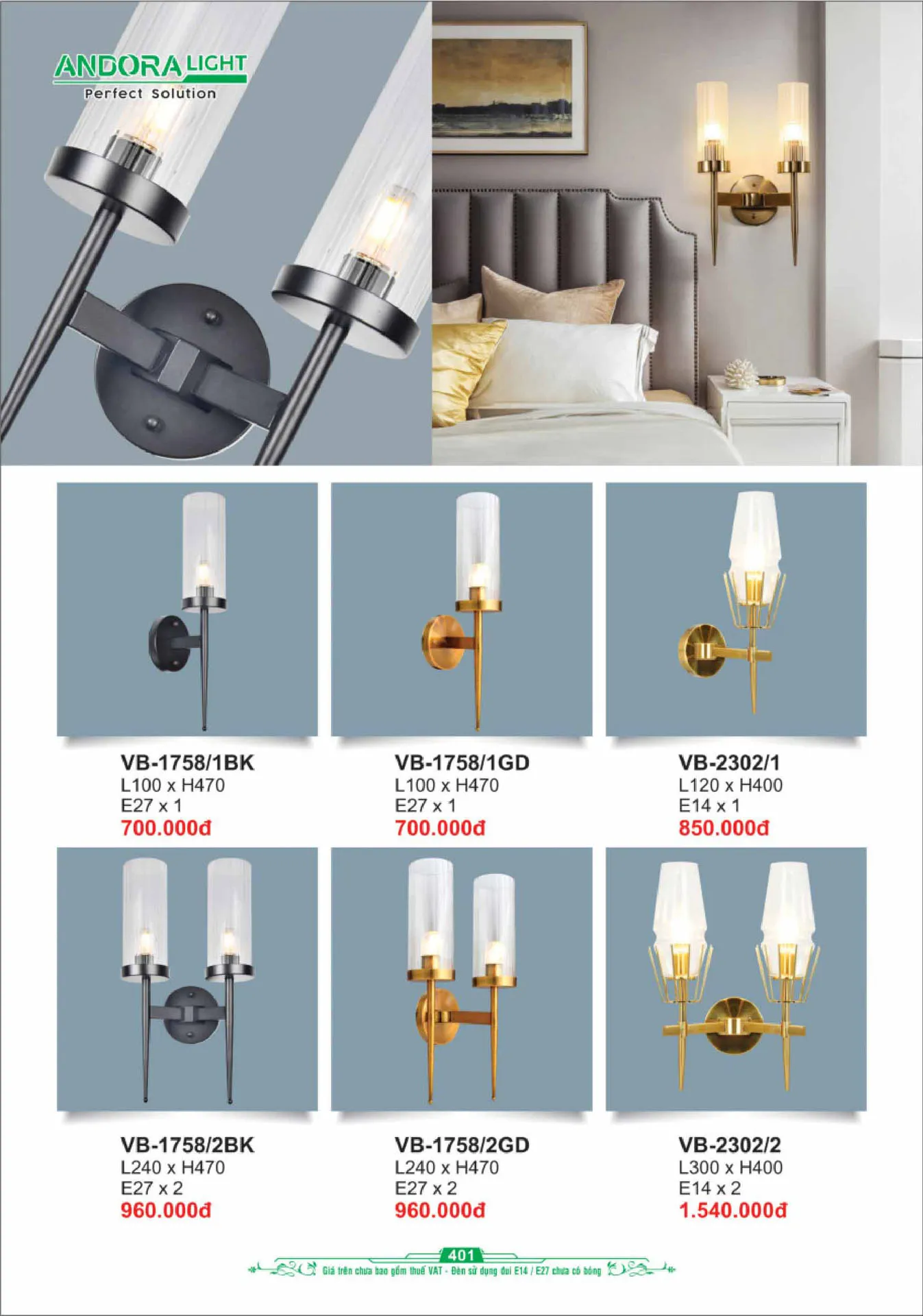 Catalogue Đèn Trang Trí ANDORA 2025 - Trang 402)