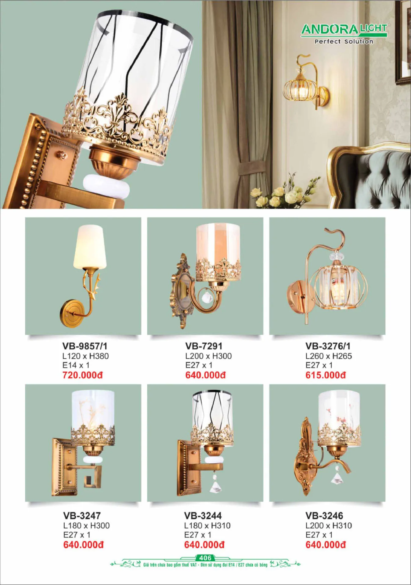 Catalogue Đèn Trang Trí ANDORA 2025 - Trang 407)