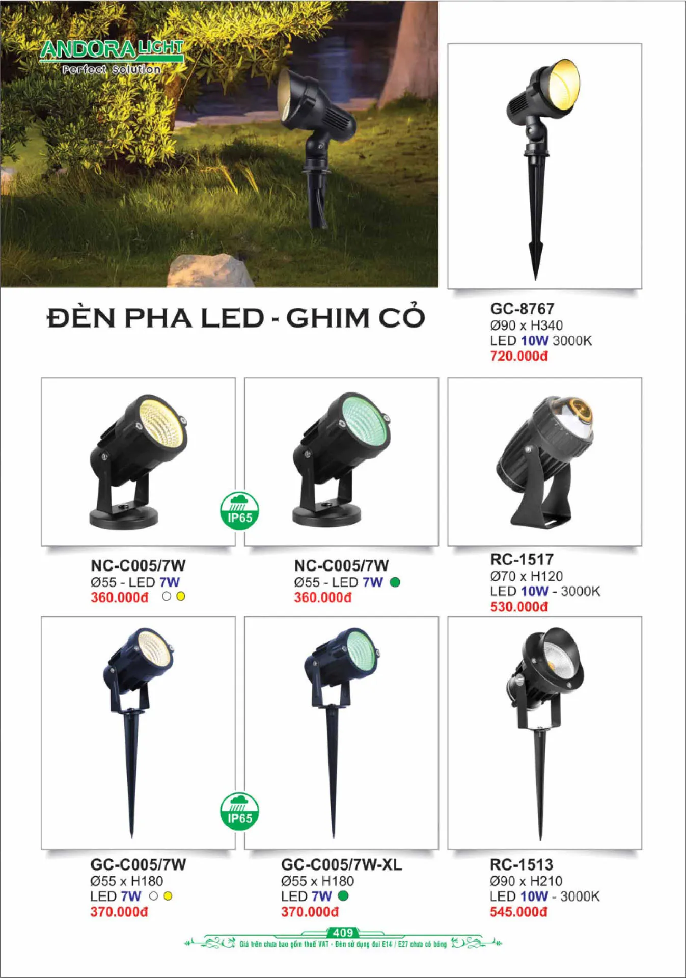 Catalogue Đèn Trang Trí ANDORA 2025 - Trang 410)