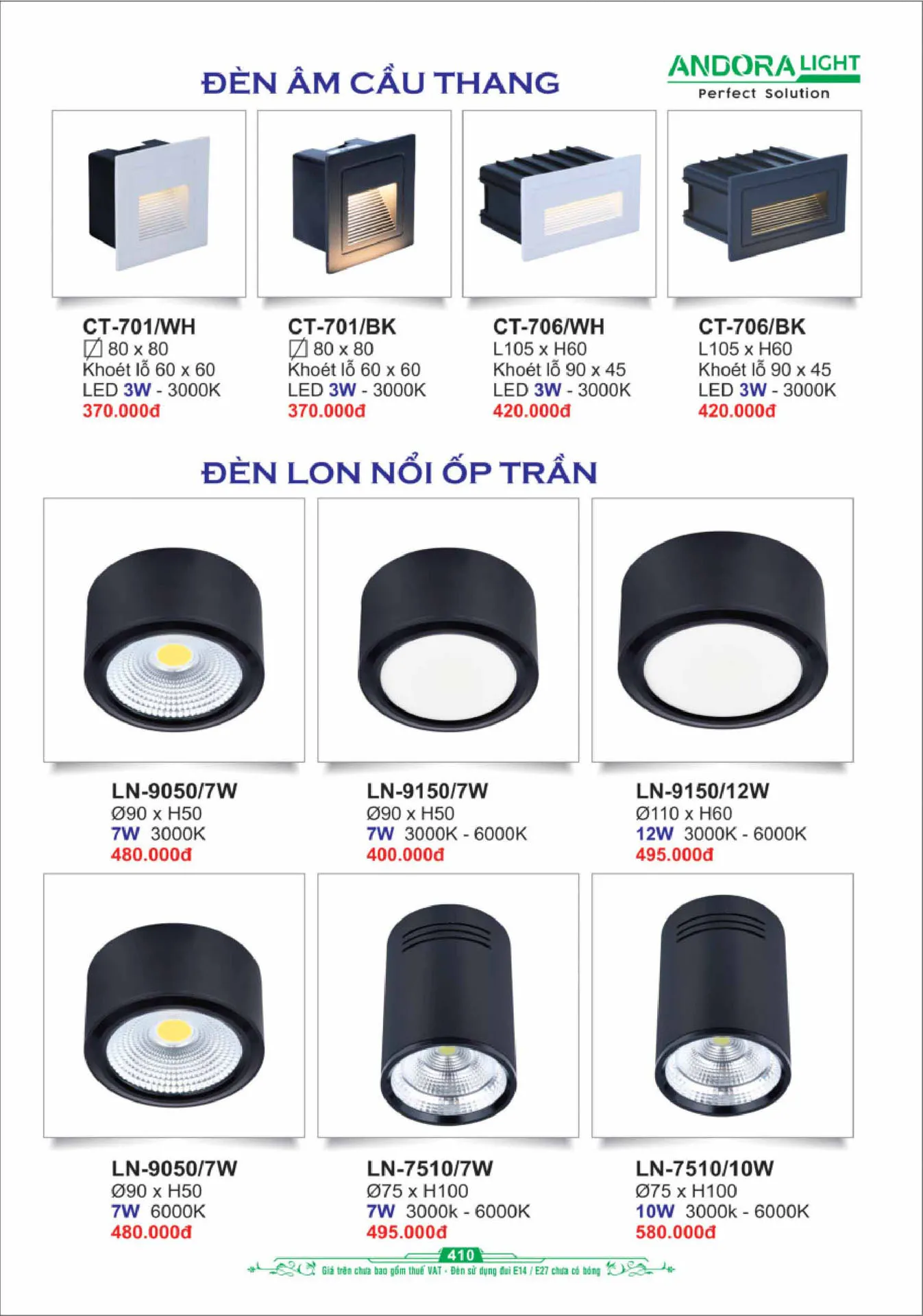 Catalogue Đèn Trang Trí ANDORA 2025 - Trang 411)